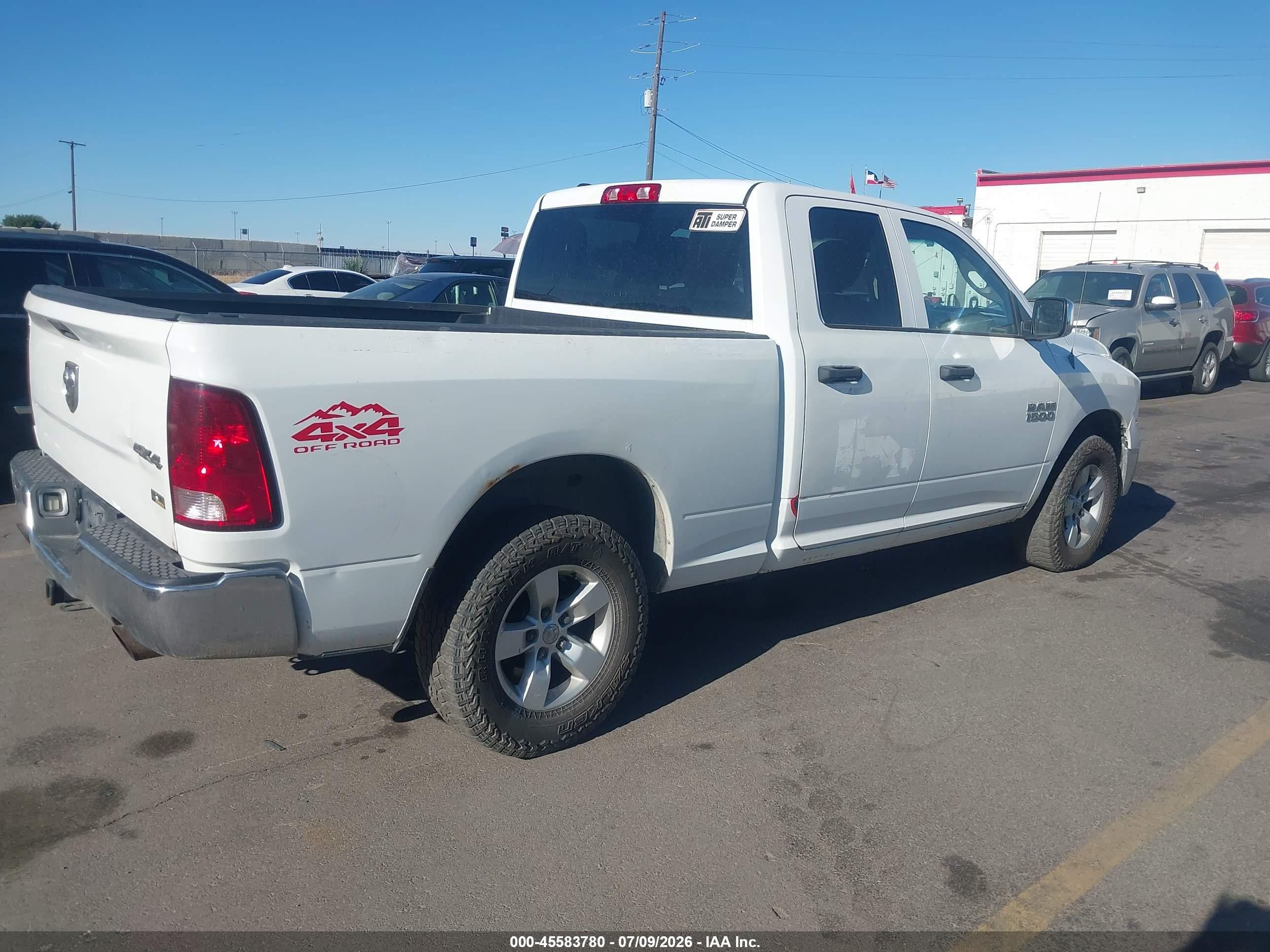 2013 Ram 1500 St White vin: 1C6RR7FP0DS501952