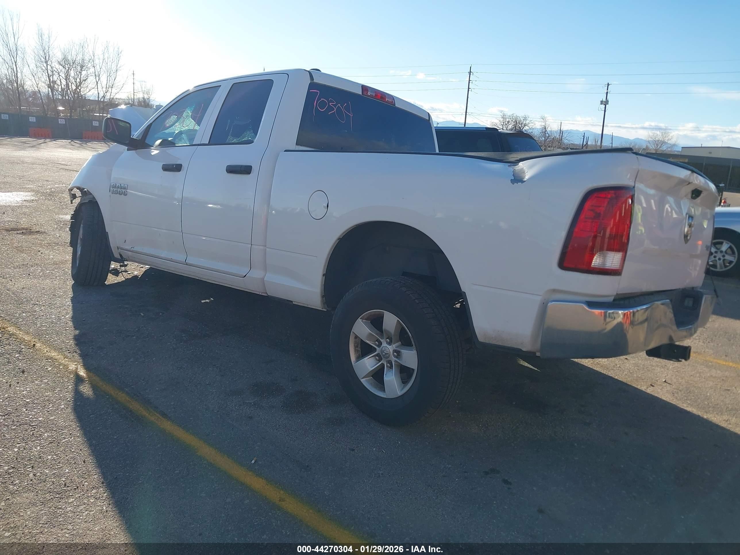 2013 Ram 1500 Tradesman White vin: 1C6RR7FP5DS684152