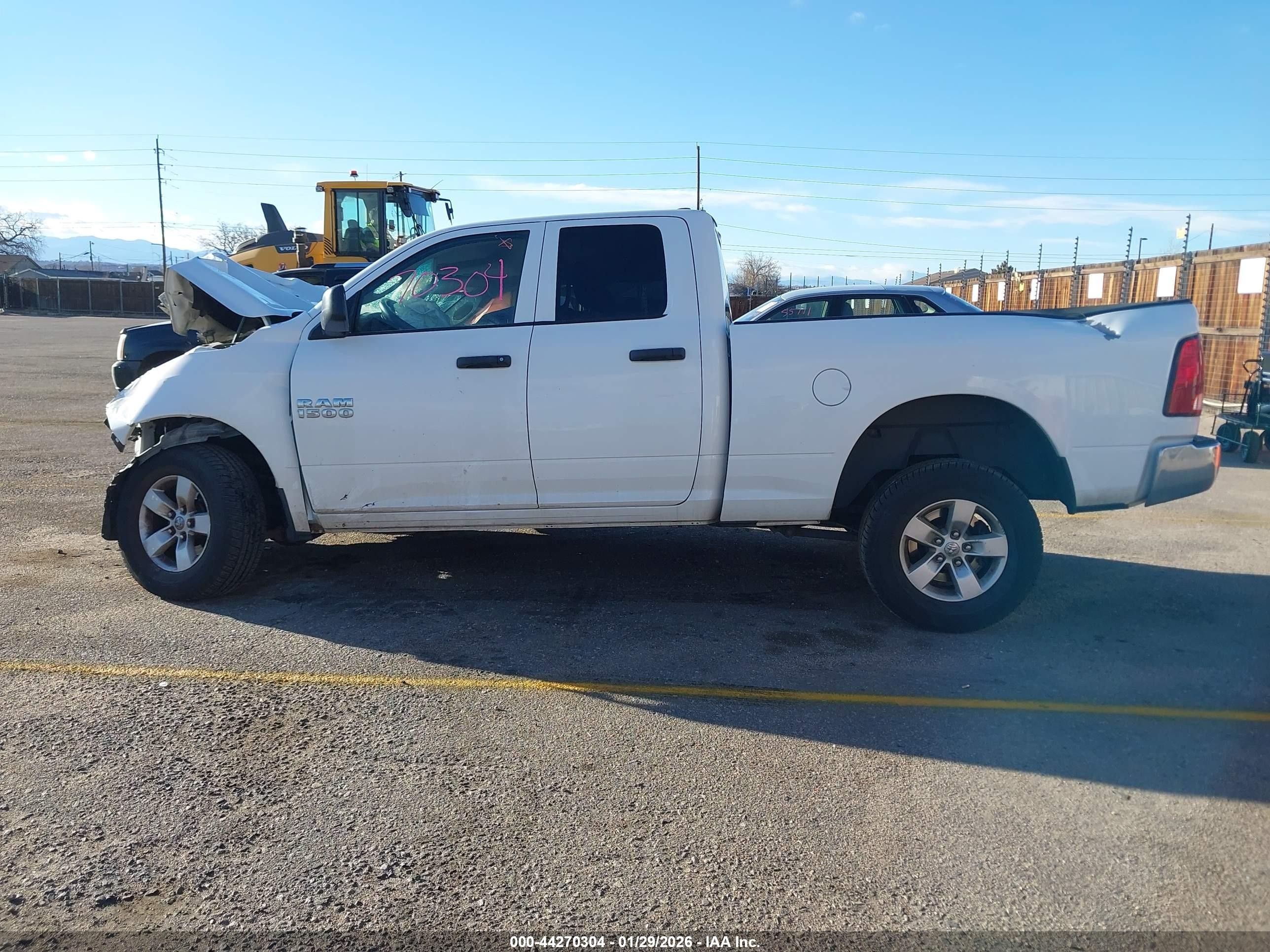 2013 Ram 1500 Tradesman White vin: 1C6RR7FP5DS684152