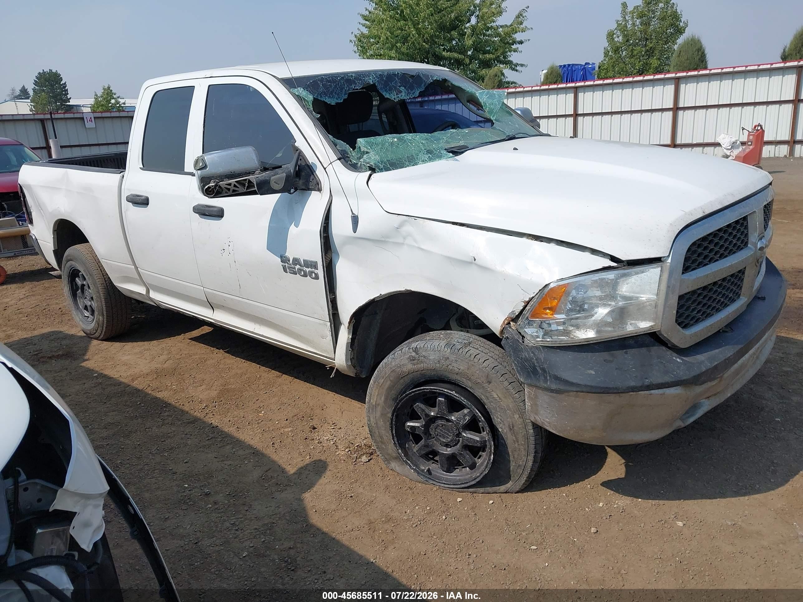 2013 Ram 1500 St White vin: 1C6RR7FP6DS601151
