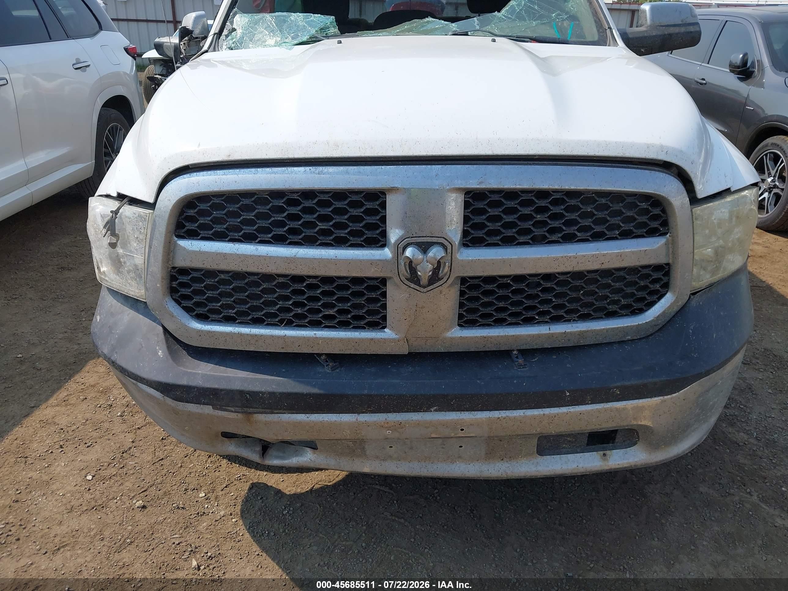 2013 Ram 1500 St White vin: 1C6RR7FP6DS601151