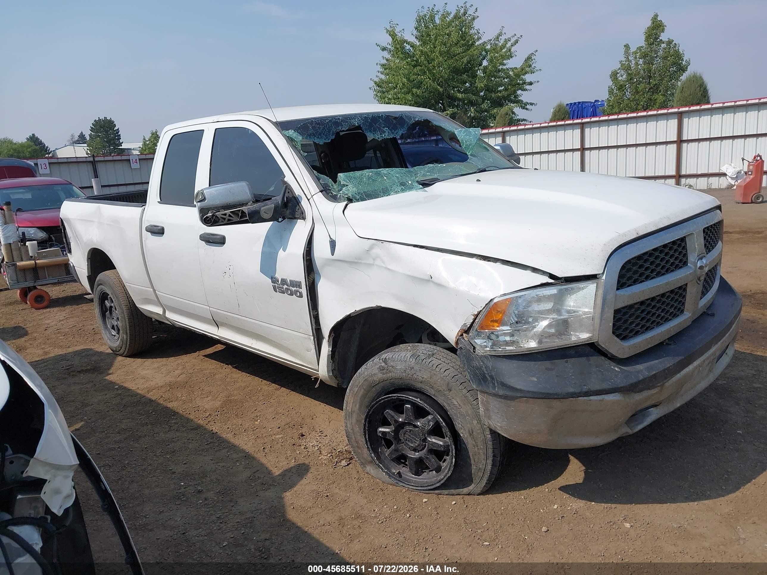 2013 Ram 1500 St White vin: 1C6RR7FP6DS601151
