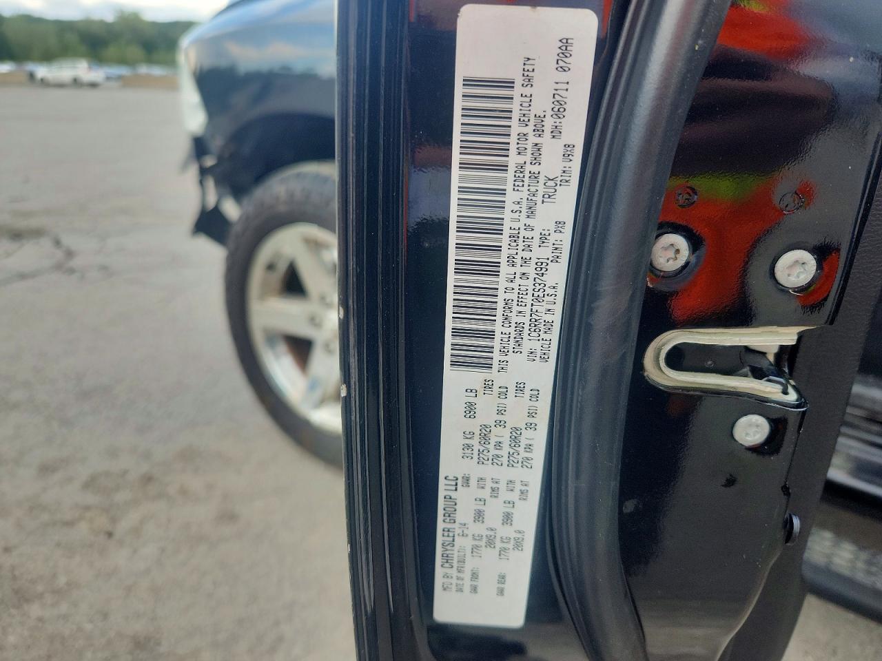 2014 Ram 1500 St Black vin: 1C6RR7FT0ES374991