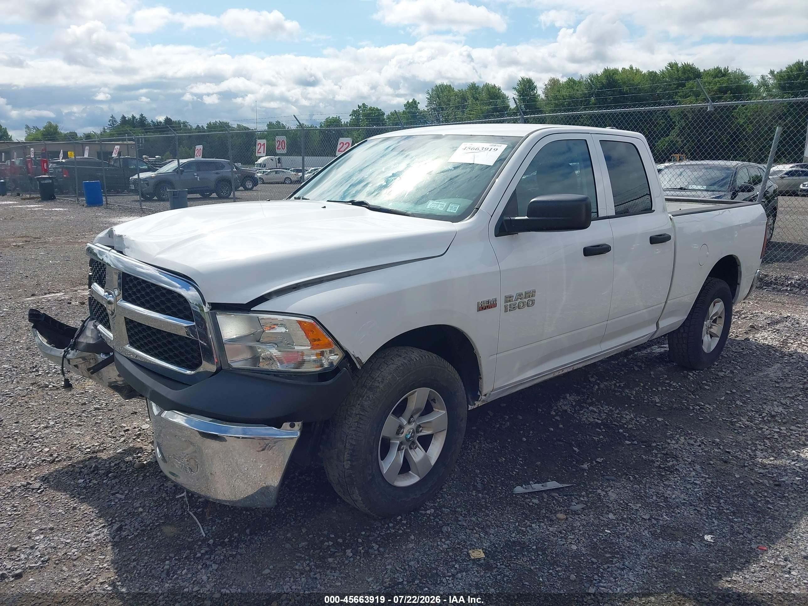2015 Ram 1500 Tradesman White vin: 1C6RR7FT0FS520193