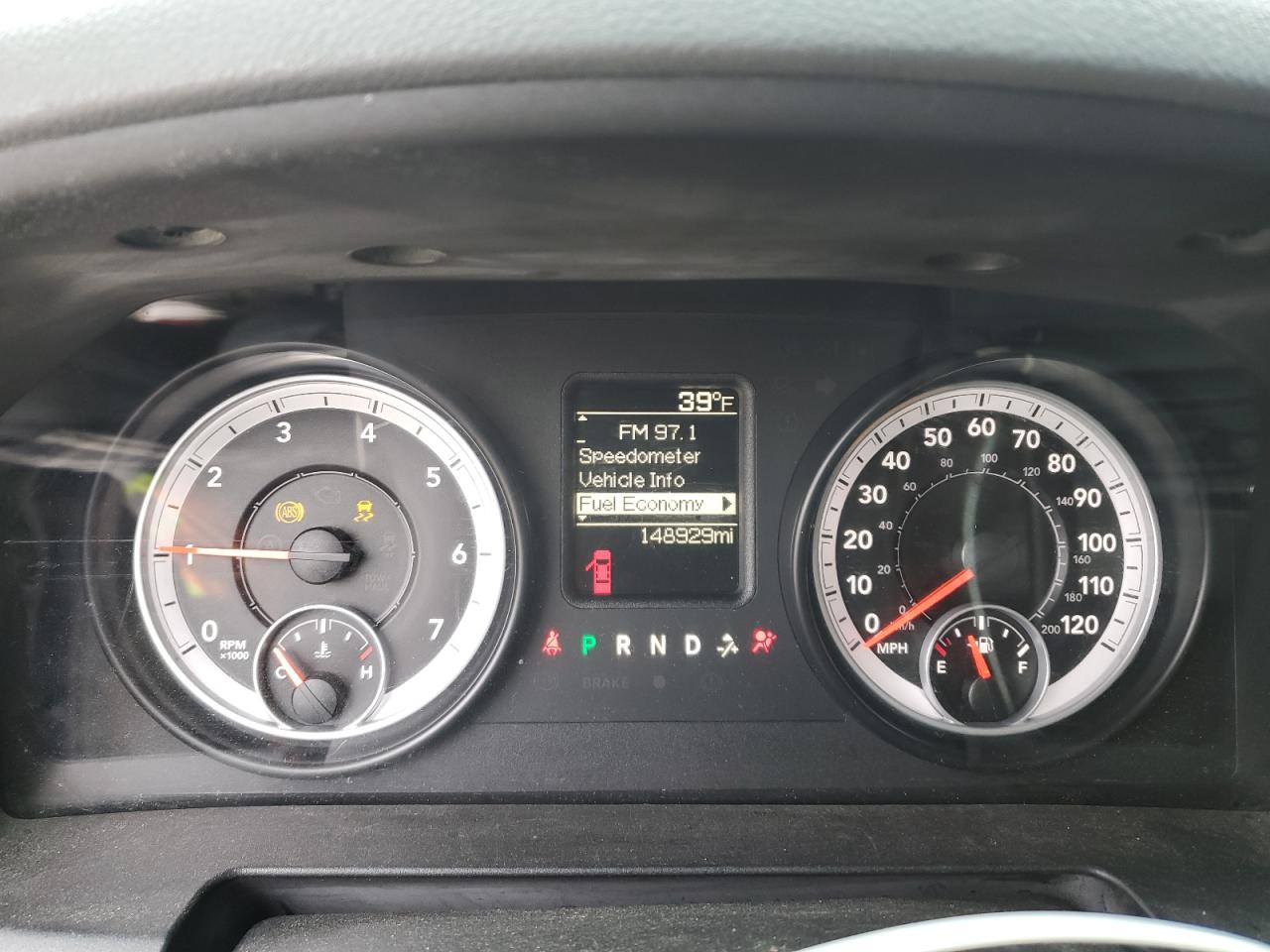 2013 Ram 1500 St Black vin: 1C6RR7FT1DS506414 Damage: Warning Light - Air Bag, On, Unacceptable