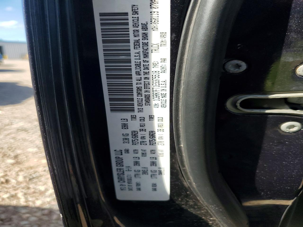 2014 Ram 1500 St Charcoal vin: 1C6RR7FT1ES375518