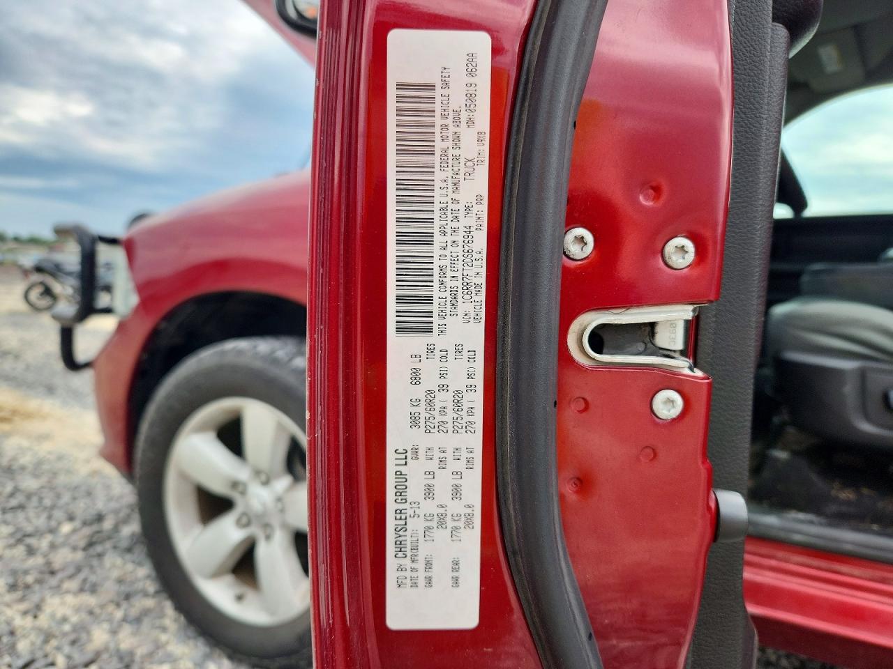 2013 Ram 1500 St Burgundy vin: 1C6RR7FT2DS676944