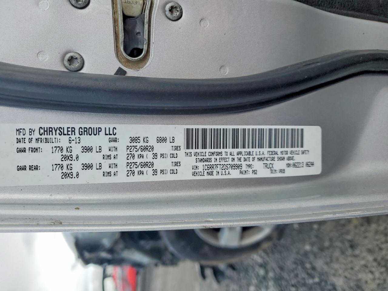 2013 Ram 1500 St Серебряный vin: 1C6RR7FT2DS709909