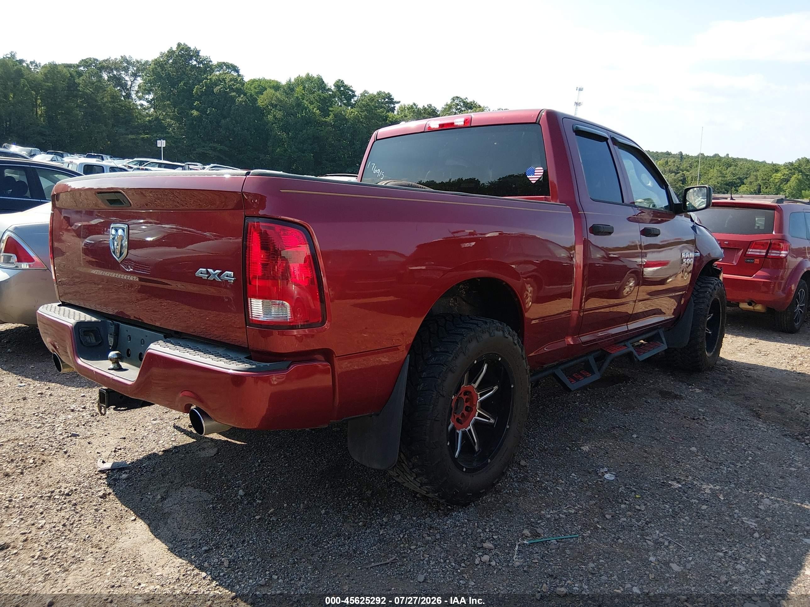 2014 Ram 1500 Express Burgundy vin: 1C6RR7FT2ES176915