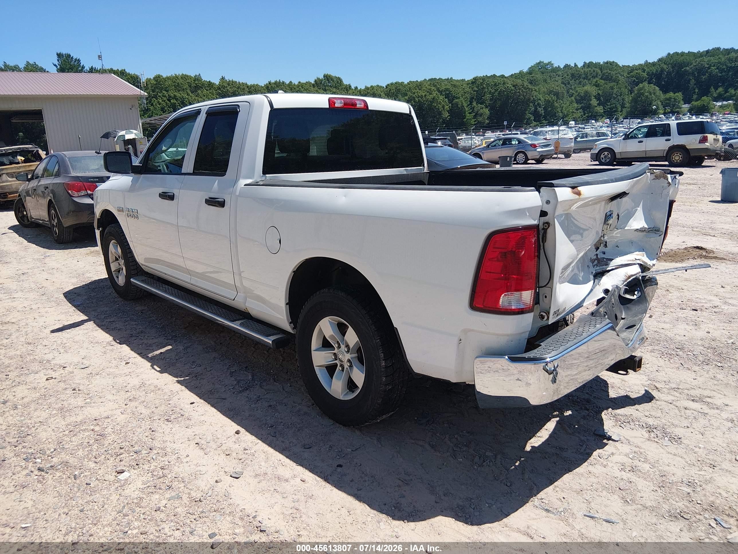2015 Ram 1500 Tradesman White vin: 1C6RR7FT2FS655451