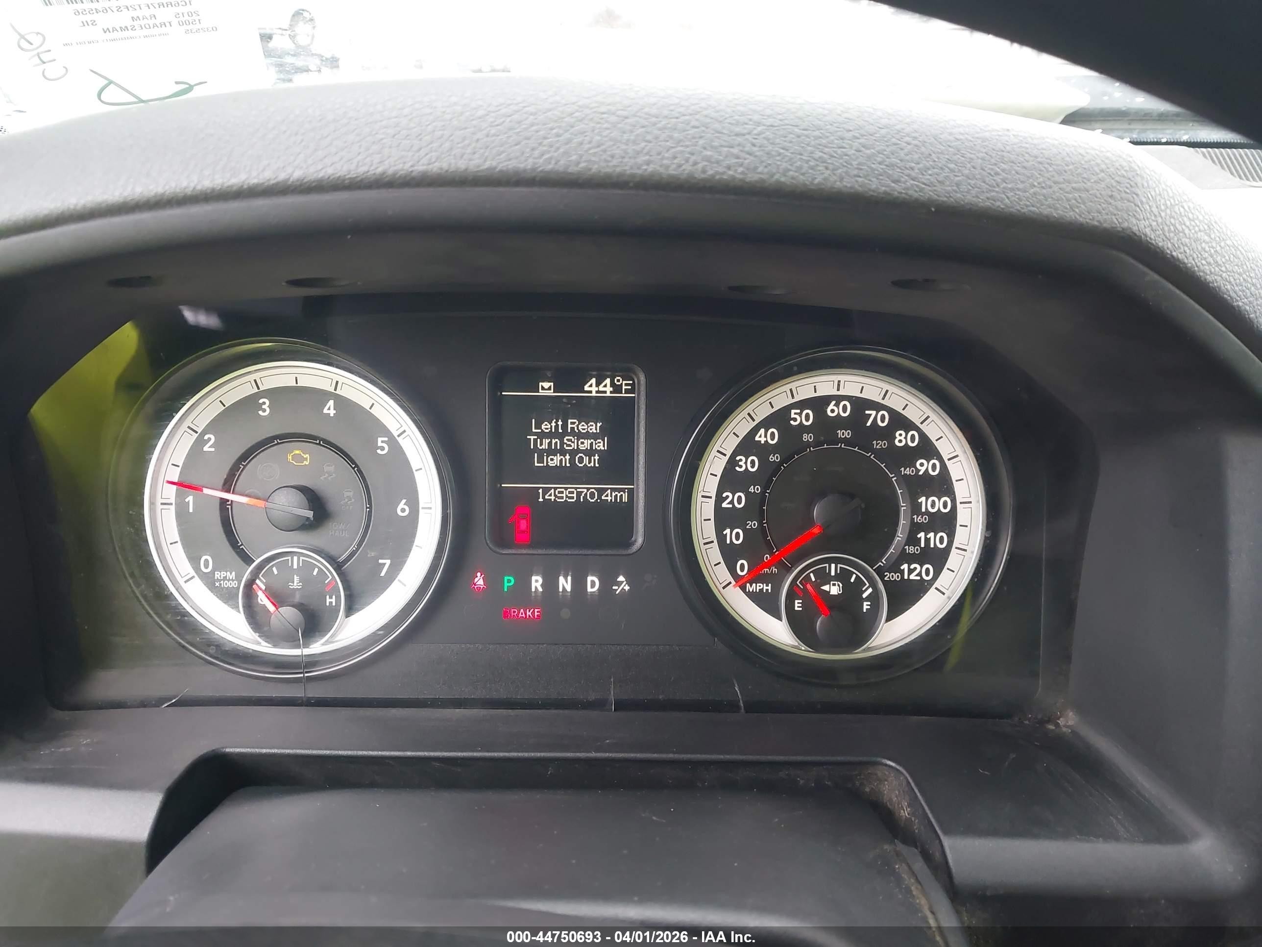 2015 Ram 1500 Tradesman Silver vin: 1C6RR7FT2FS764556