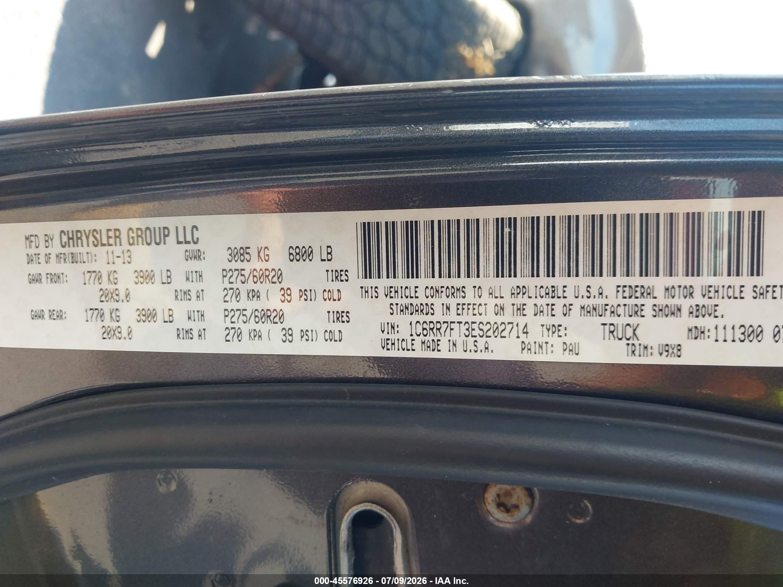 2014 Ram 1500 Express Gray vin: 1C6RR7FT3ES202714
