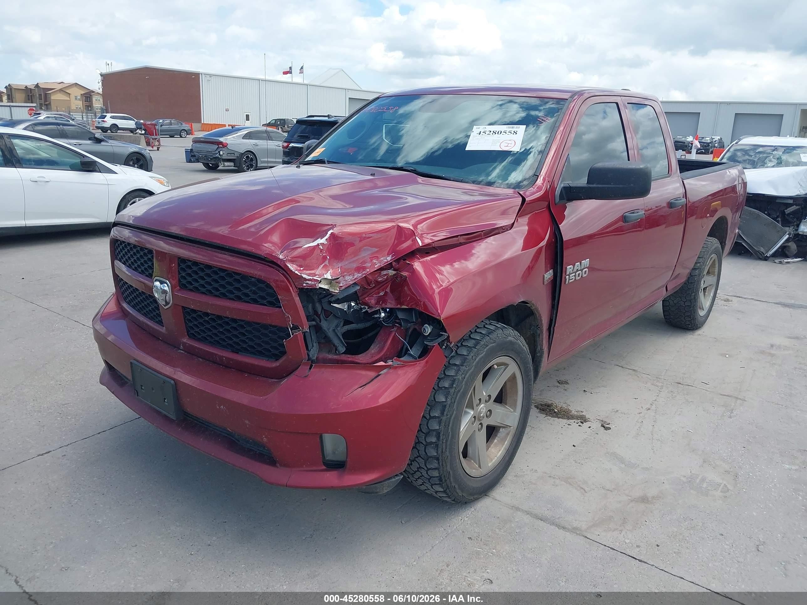 2014 Ram 1500 Express Red vin: 1C6RR7FT3ES339121