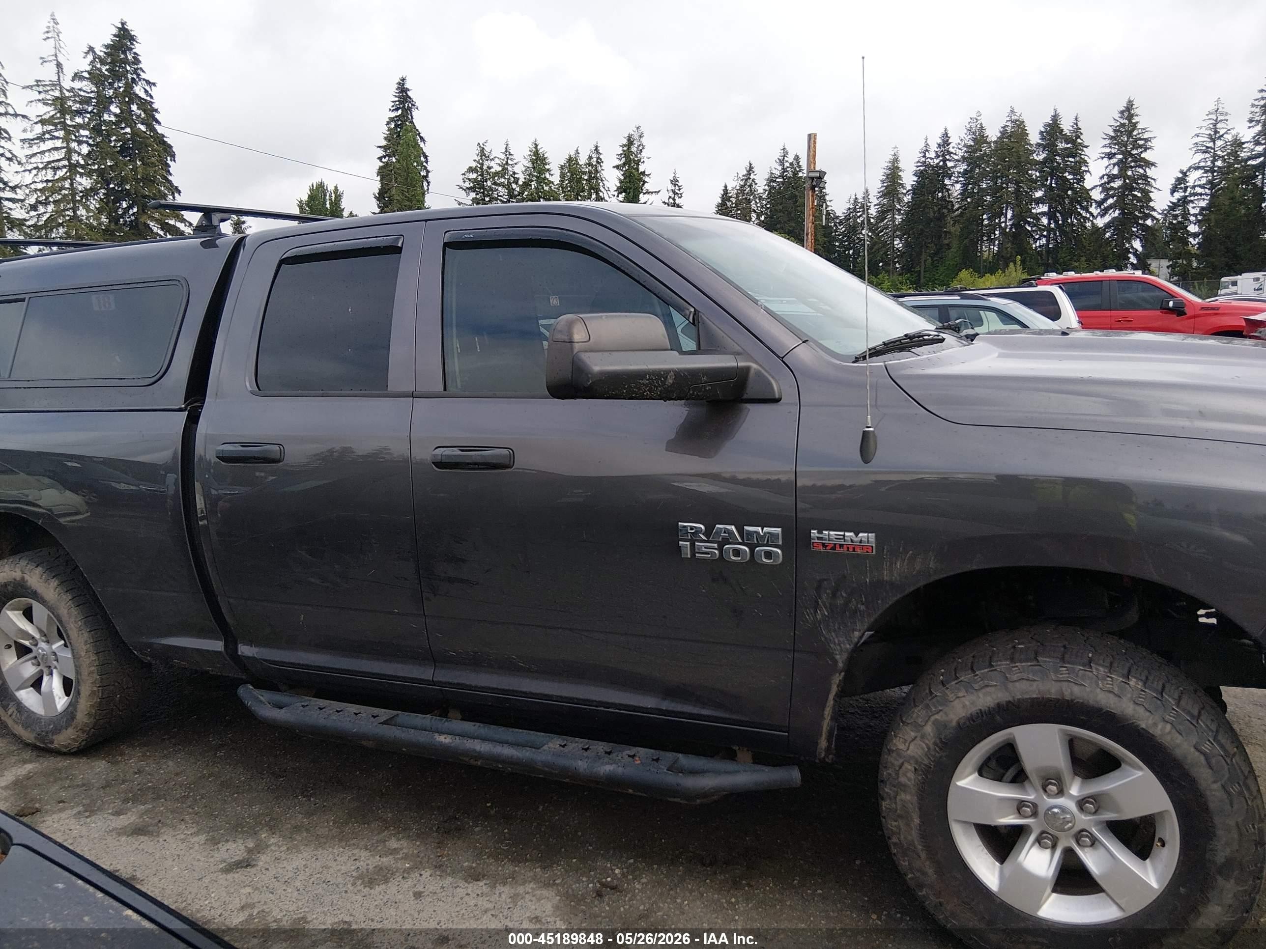 2015 Ram 1500 Tradesman Gray vin: 1C6RR7FT4FS538079