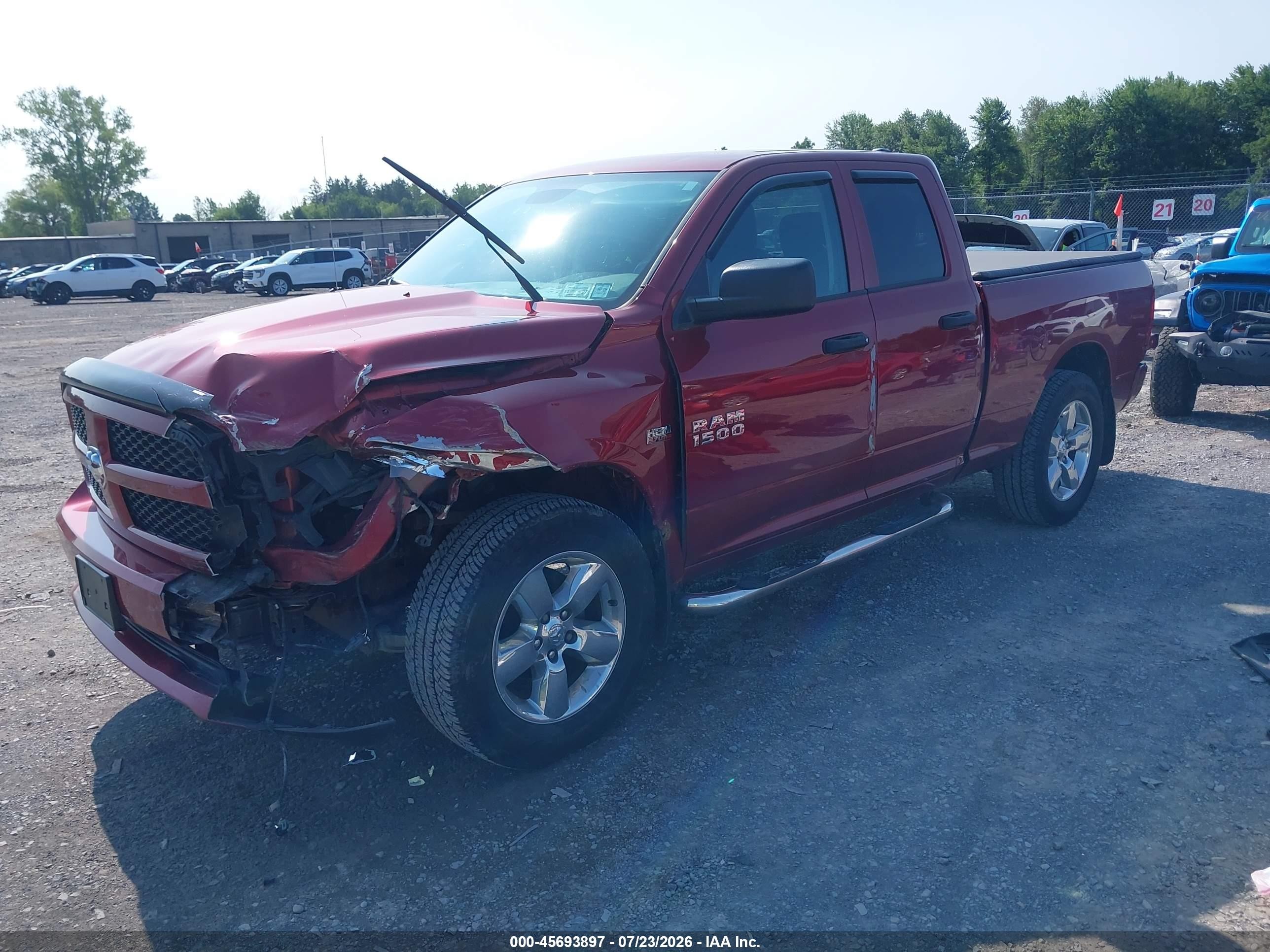 2015 Ram 1500 Express Red vin: 1C6RR7FT5FS696477