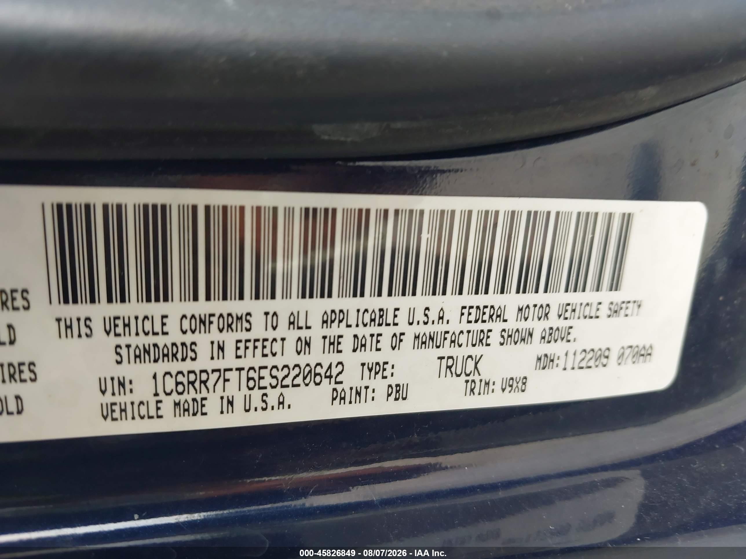 2014 Ram 1500 Express Blue vin: 1C6RR7FT6ES220642