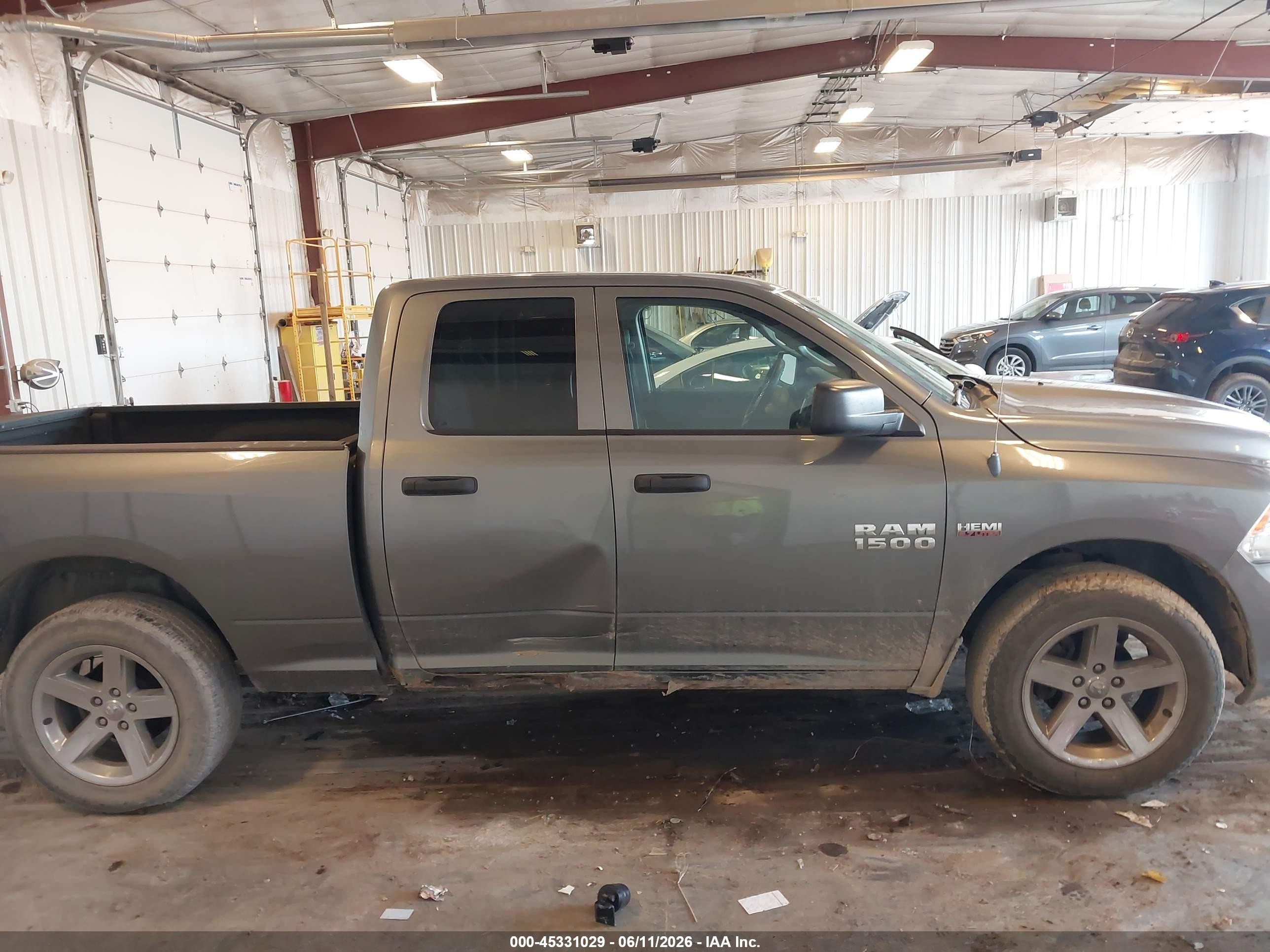 2013 Ram 1500 Express Gray vin: 1C6RR7FT7DS646399