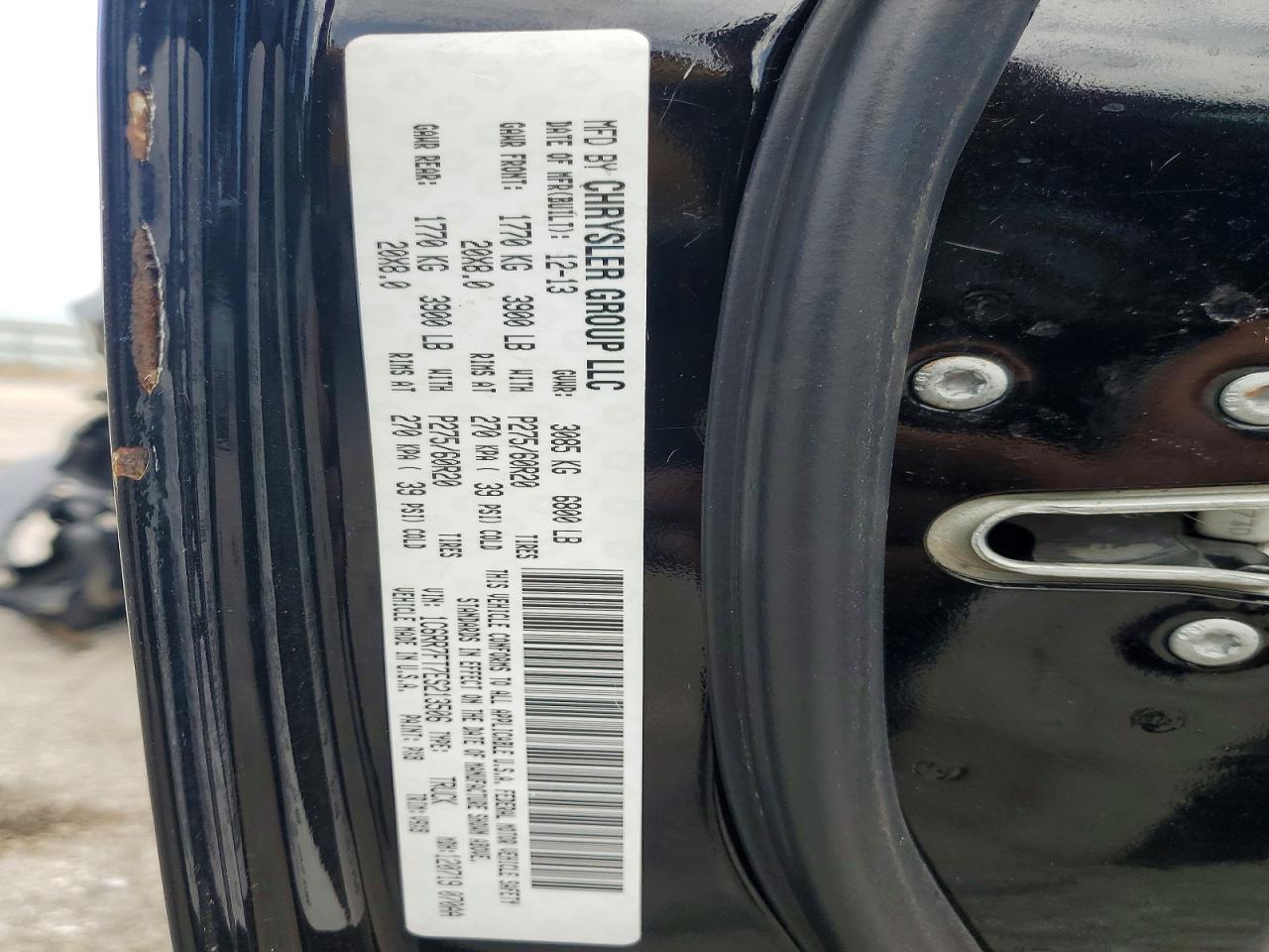 2014 Ram 1500 St Black vin: 1C6RR7FT7ES213506