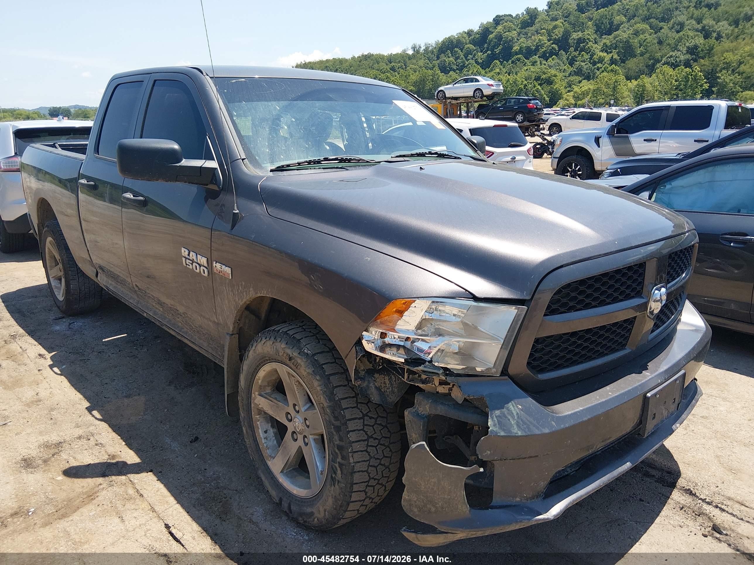 2014 Ram 1500 Express Gray vin: 1C6RR7FT7ES225607