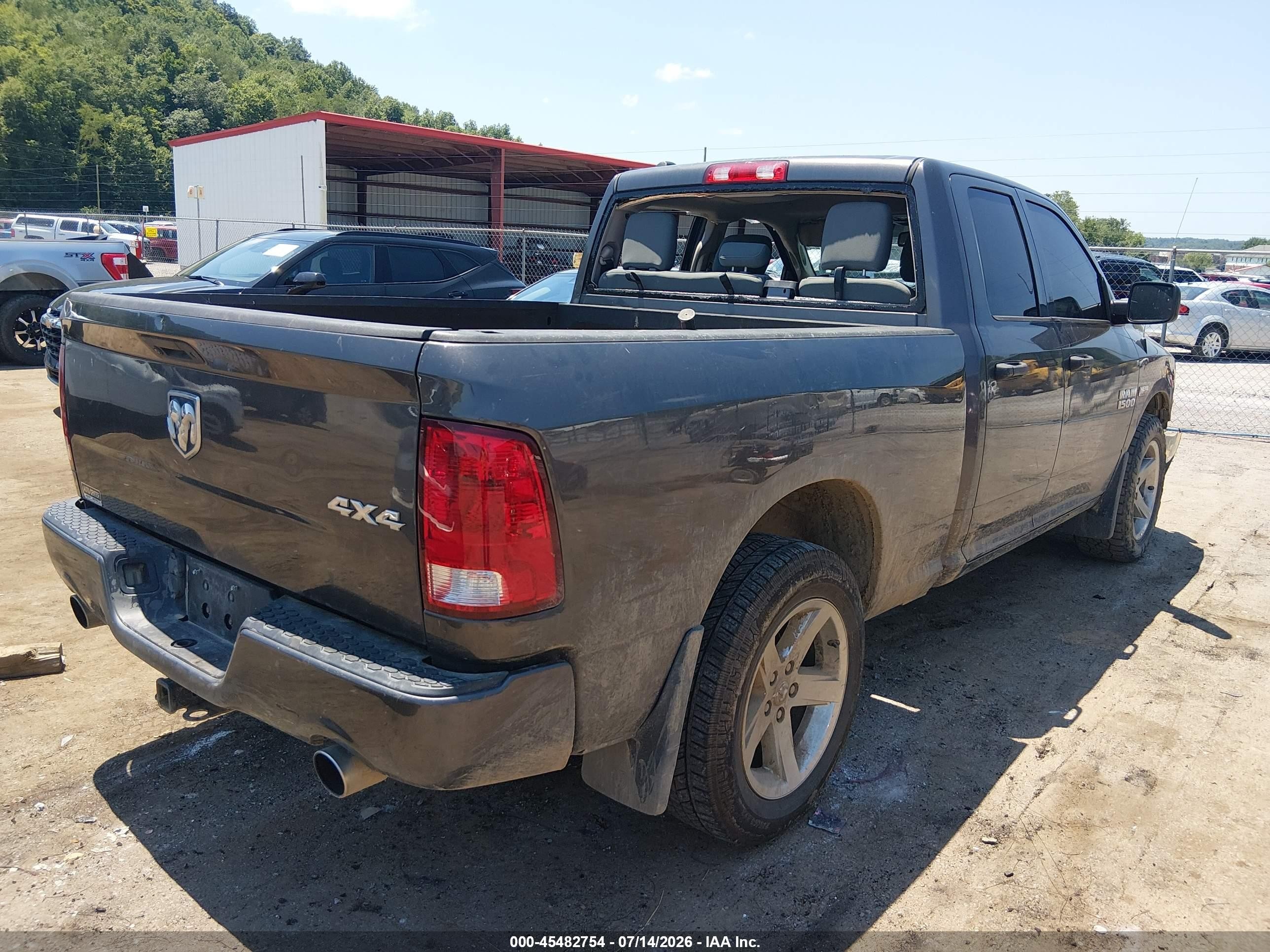 2014 Ram 1500 Express Gray vin: 1C6RR7FT7ES225607