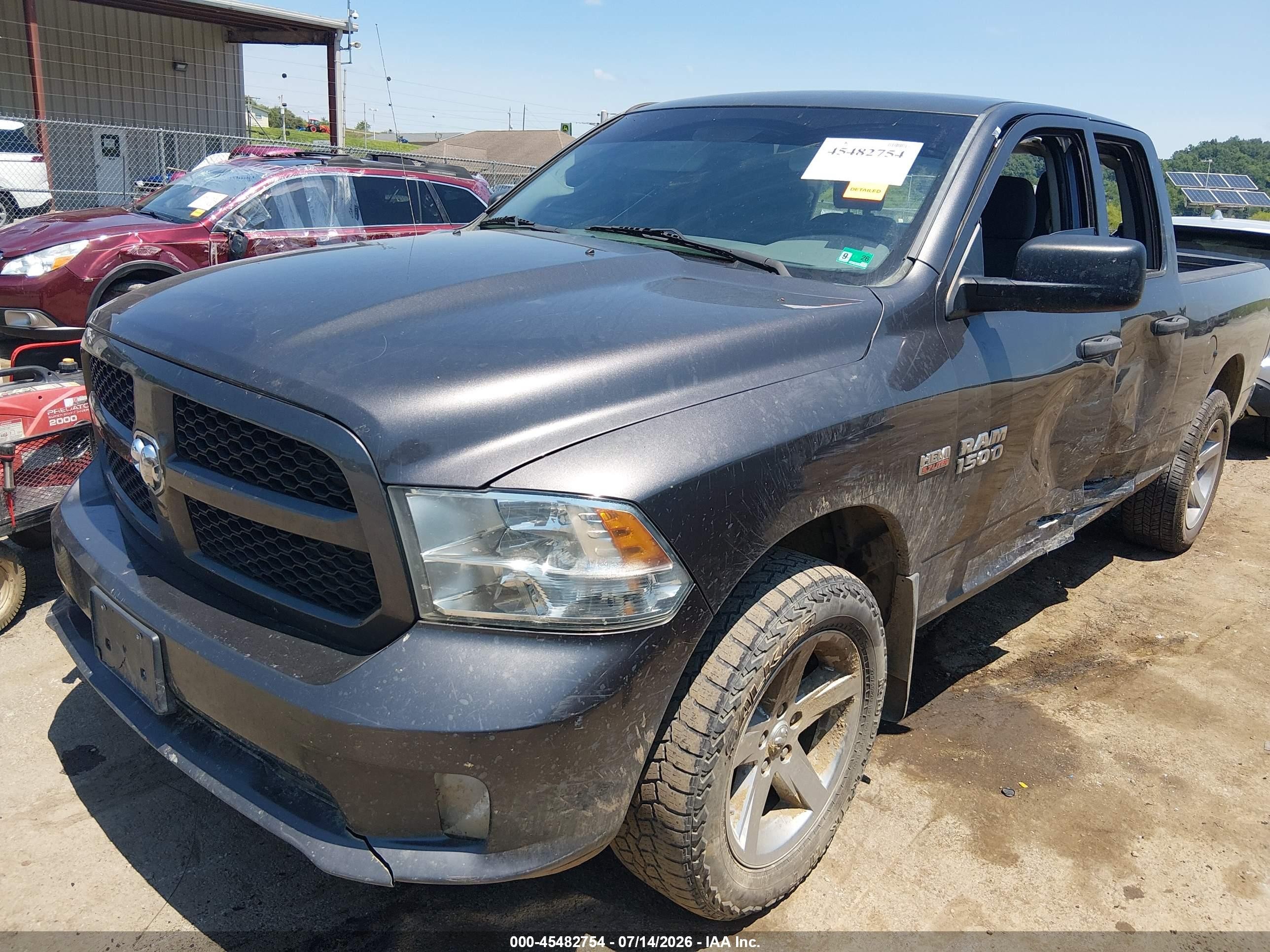 2014 Ram 1500 Express Gray vin: 1C6RR7FT7ES225607