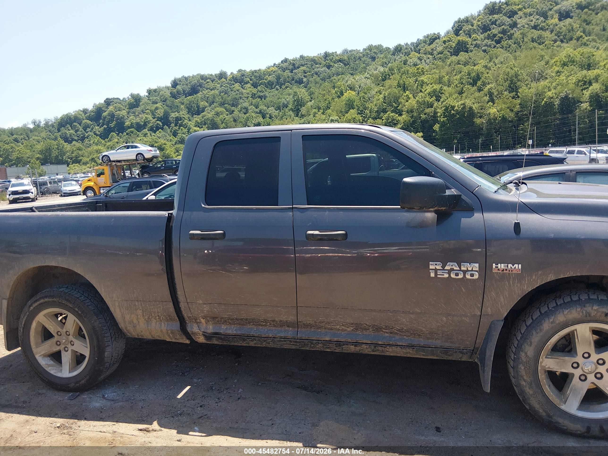 2014 Ram 1500 Express Gray vin: 1C6RR7FT7ES225607