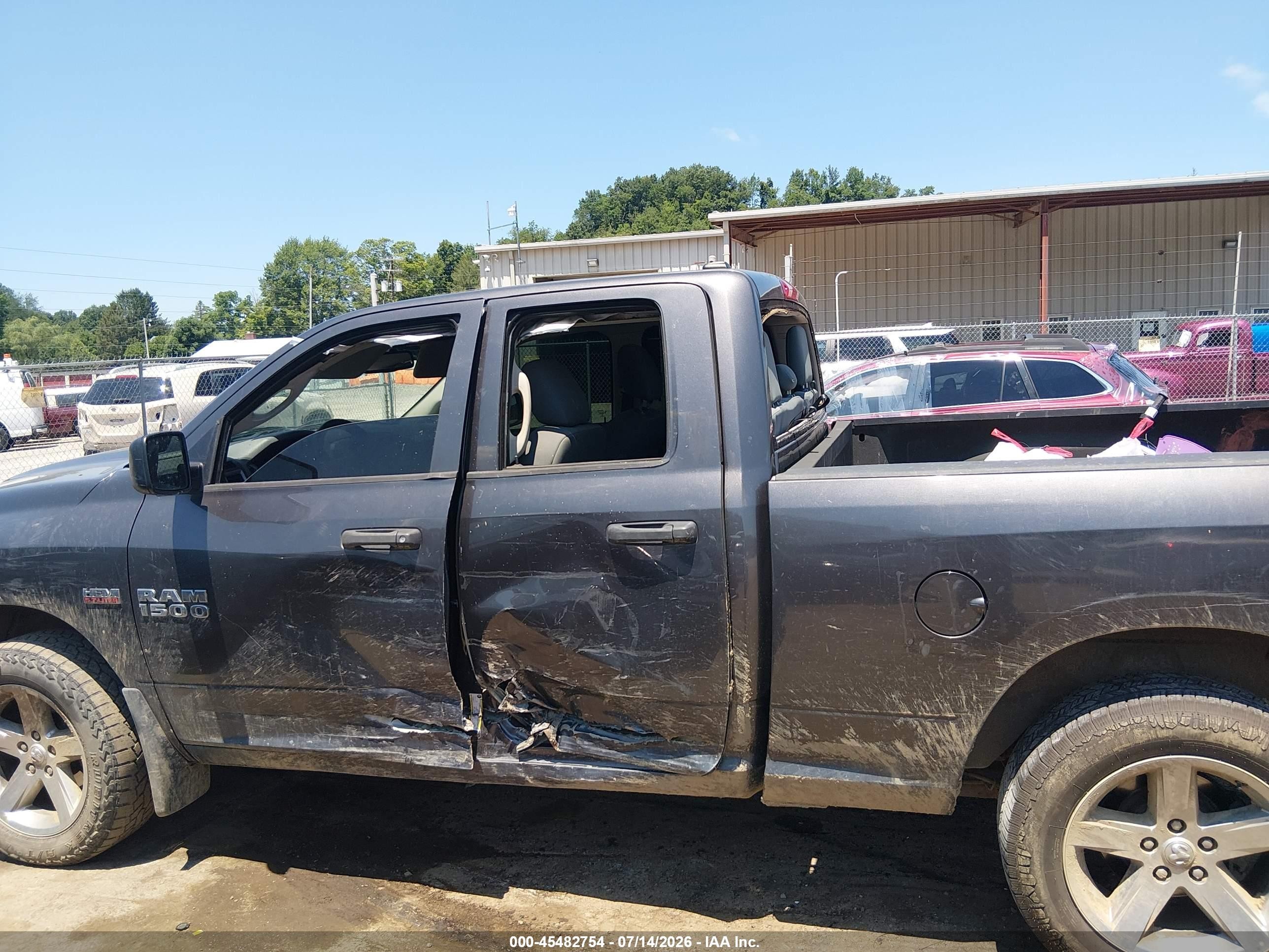 2014 Ram 1500 Express Gray vin: 1C6RR7FT7ES225607