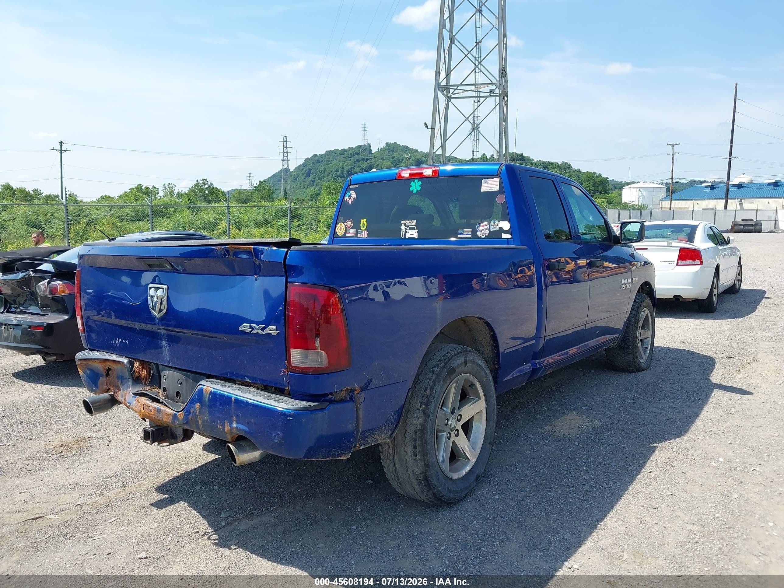 2014 Ram 1500 Express Blue vin: 1C6RR7FT7ES432983