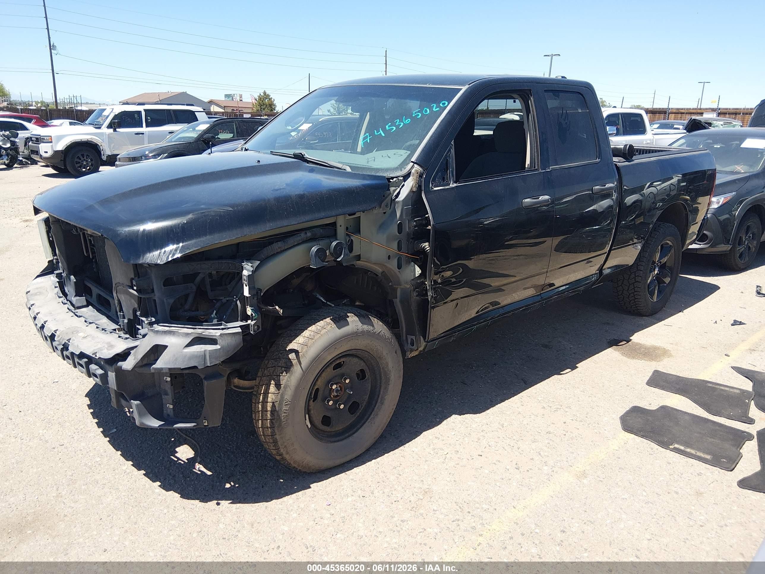 2014 Ram 1500 Express Black vin: 1C6RR7FT8ES212932