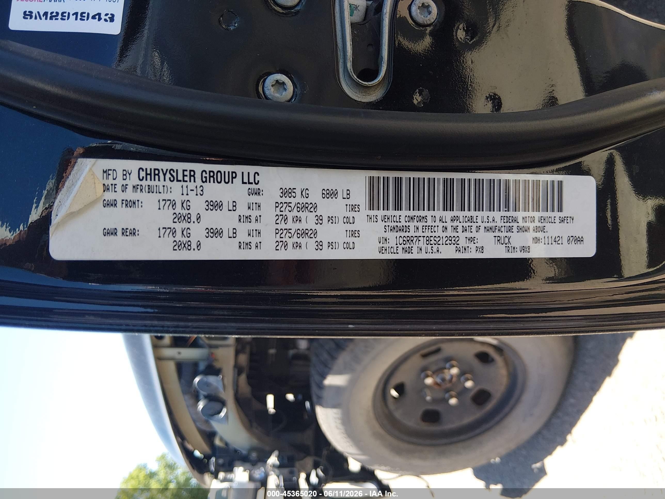 2014 Ram 1500 Express Black vin: 1C6RR7FT8ES212932