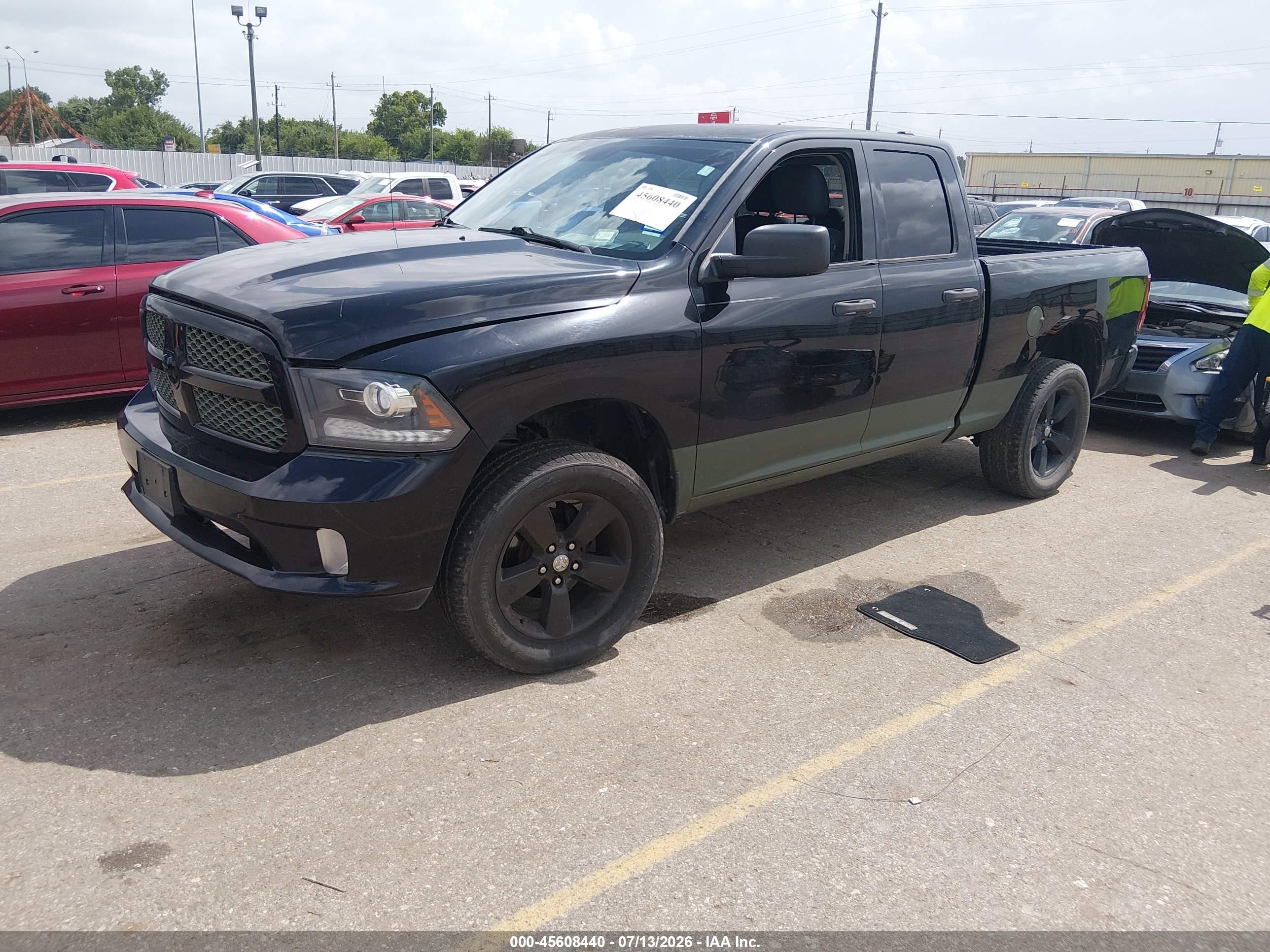 2014 Ram 1500 Express Black vin: 1C6RR7FT8ES215202