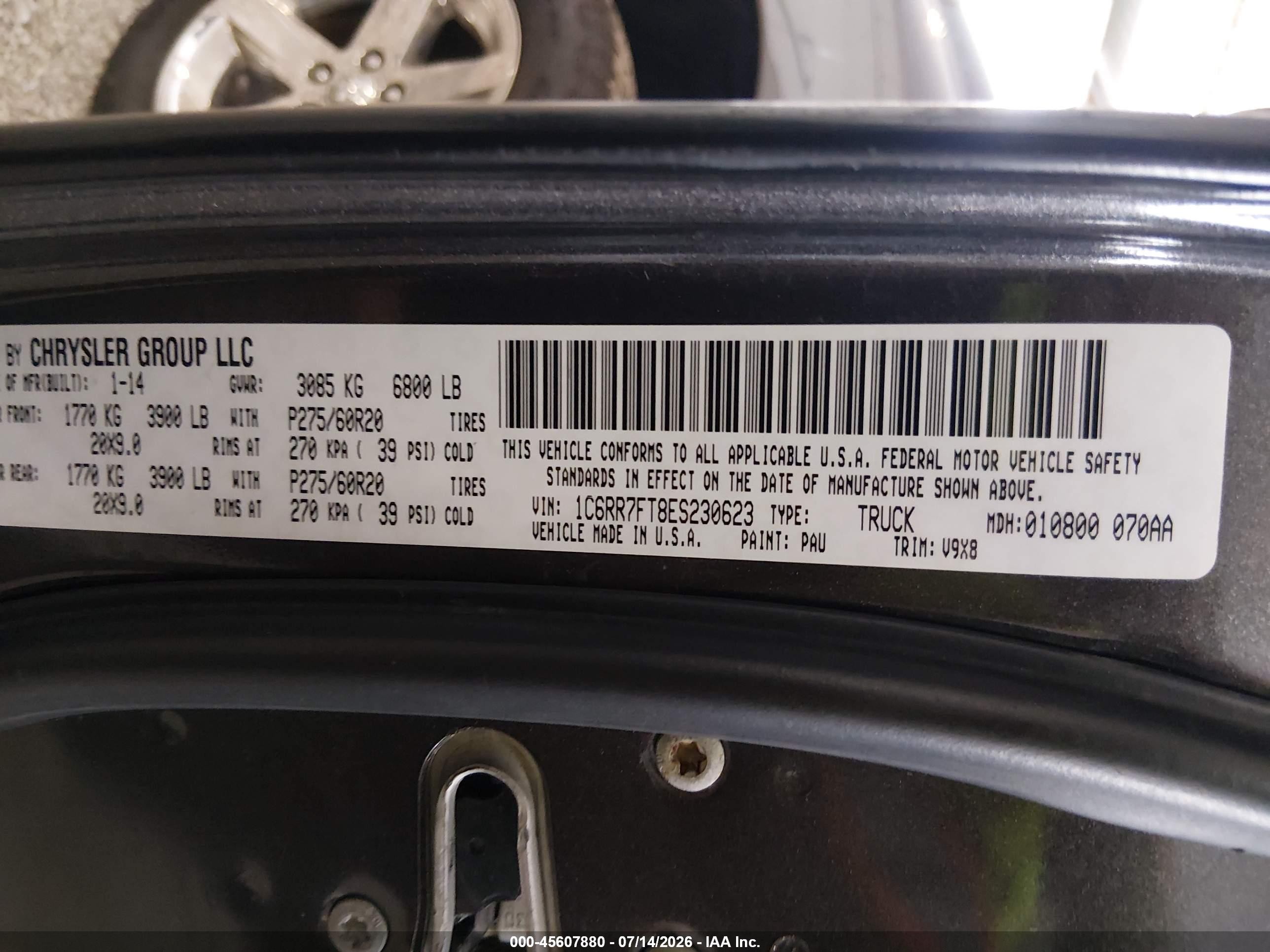 2014 Ram 1500 Express Gray vin: 1C6RR7FT8ES230623