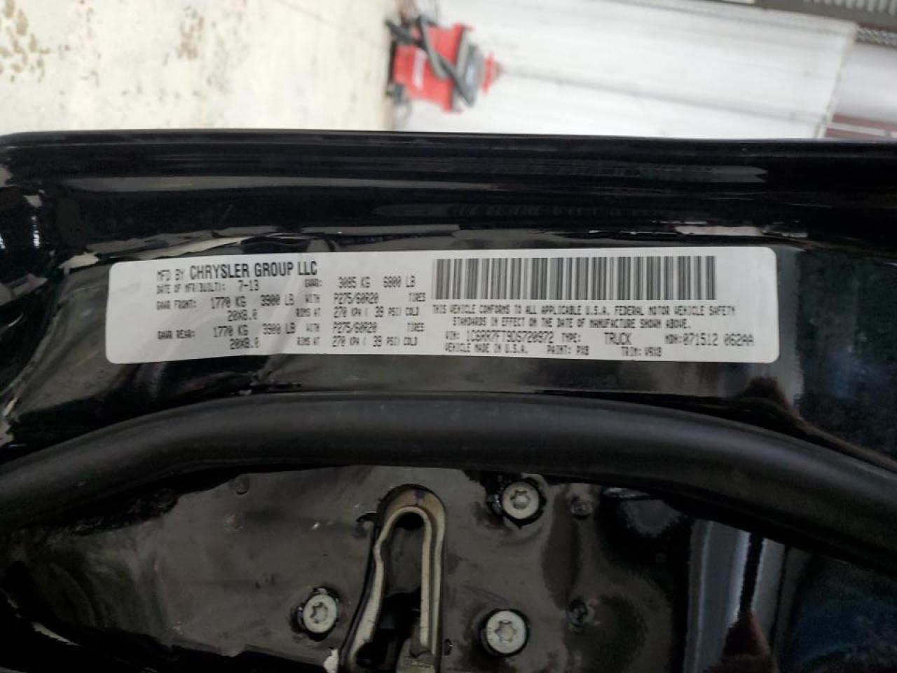 2013 Ram 1500 St Black vin: 1C6RR7FT9DS720972