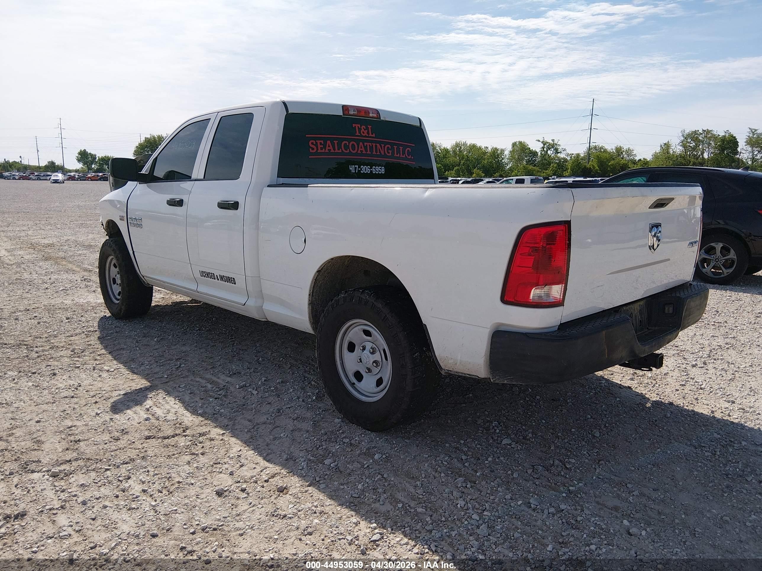 2014 Ram 1500 Tradesman White vin: 1C6RR7FT9ES131292