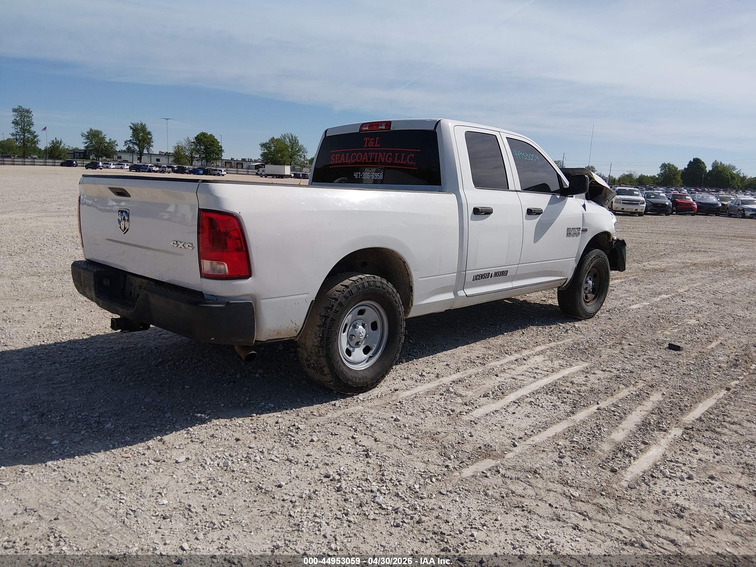 2014 Ram 1500 Tradesman White vin: 1C6RR7FT9ES131292