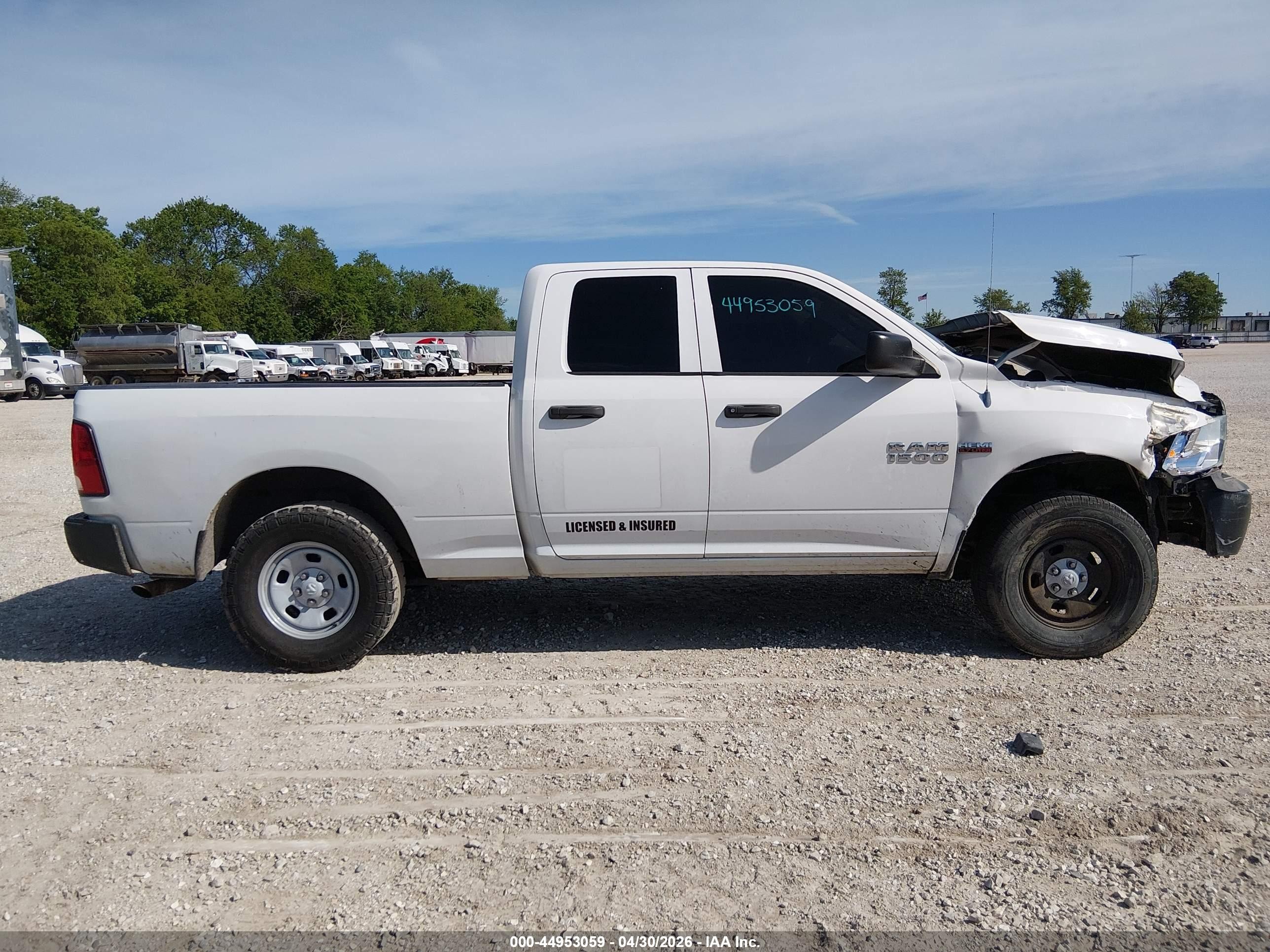 2014 Ram 1500 Tradesman White vin: 1C6RR7FT9ES131292
