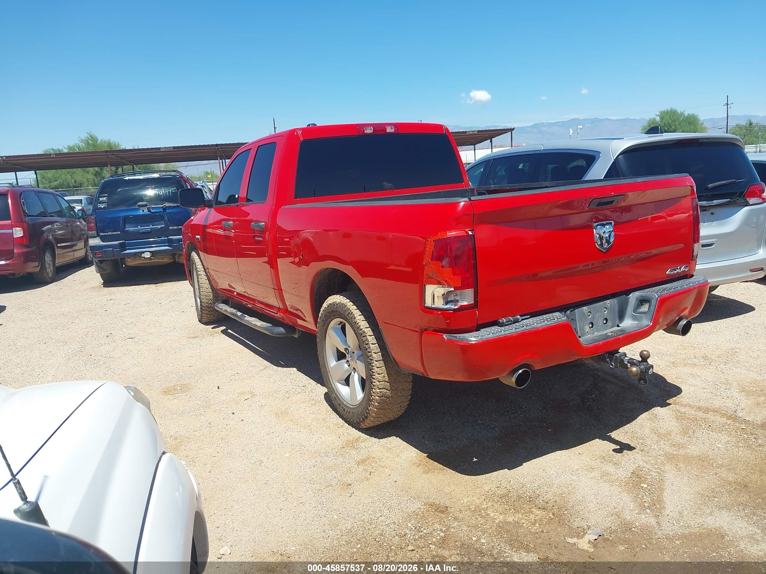 2014 Ram 1500 Express Red vin: 1C6RR7FT9ES344923