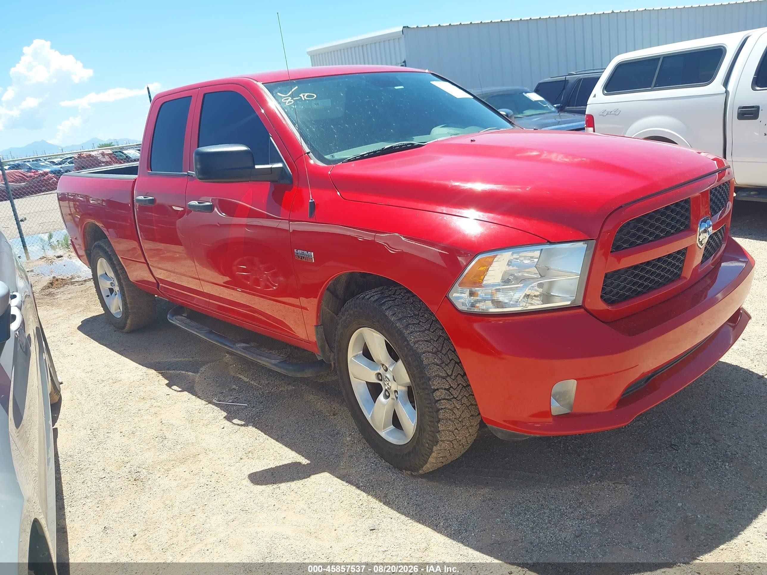 2014 Ram 1500 Express Red vin: 1C6RR7FT9ES344923