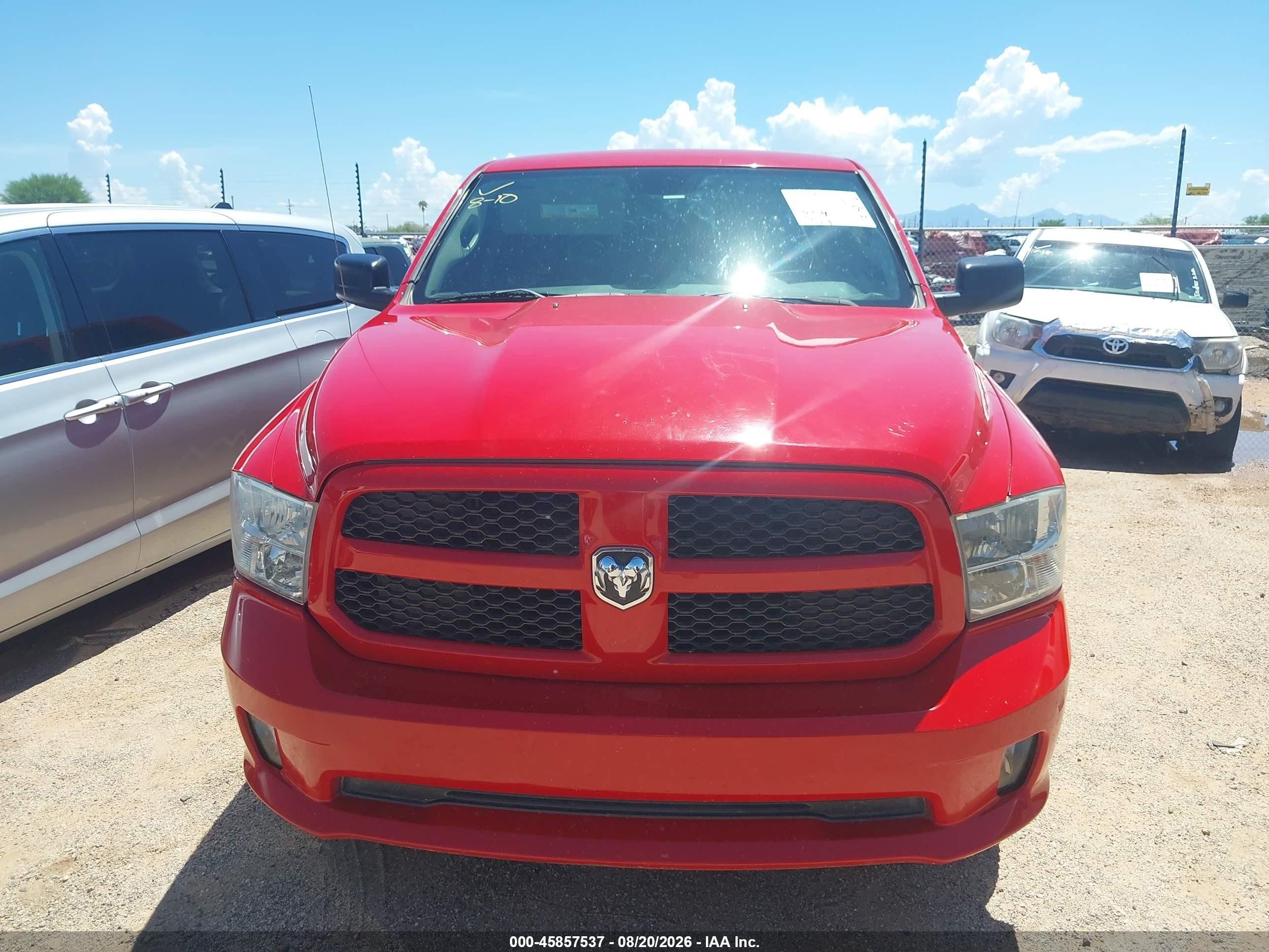2014 Ram 1500 Express Red vin: 1C6RR7FT9ES344923