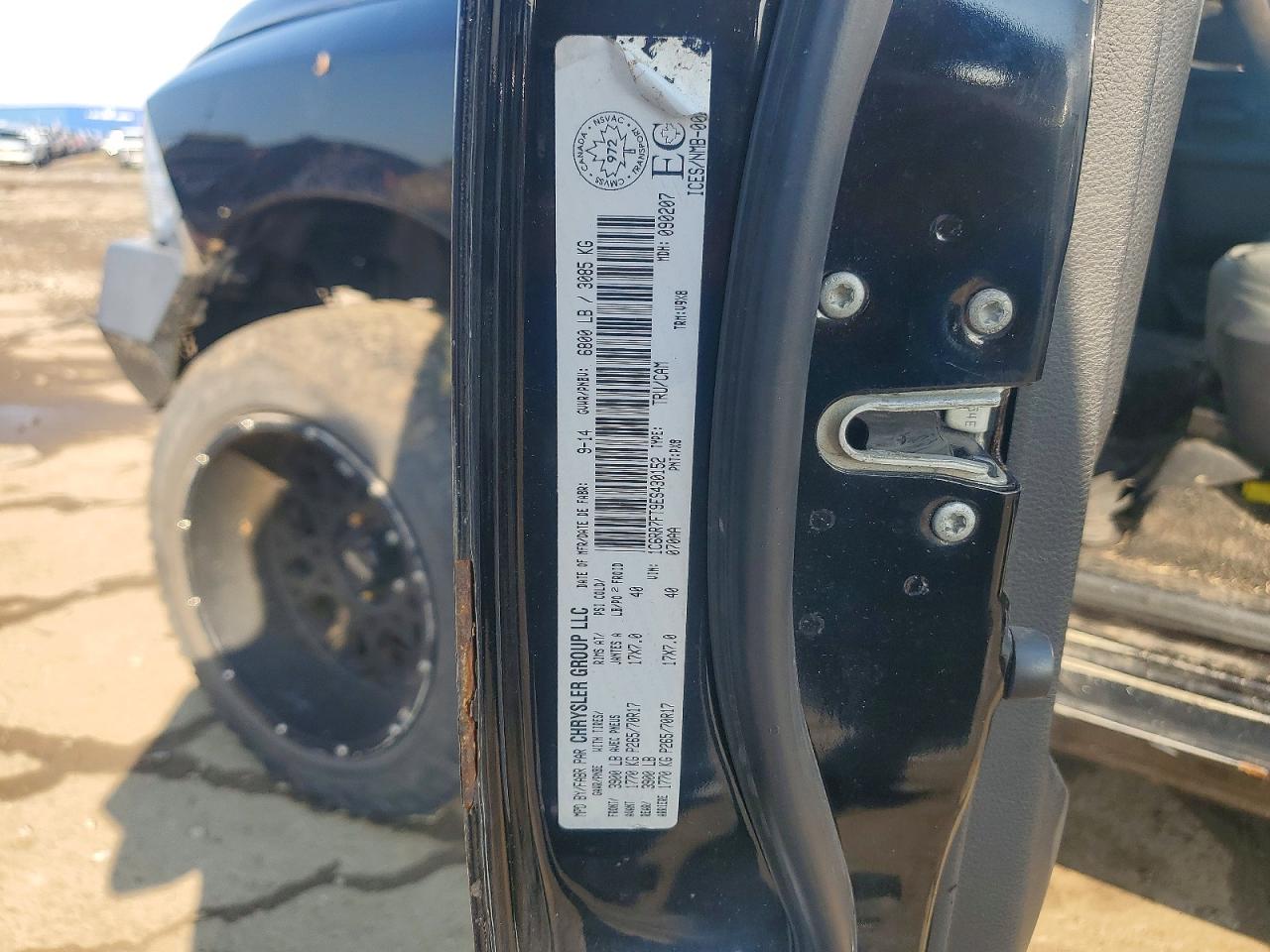 2014 Ram 1500 St Black vin: 1C6RR7FT9ES430152