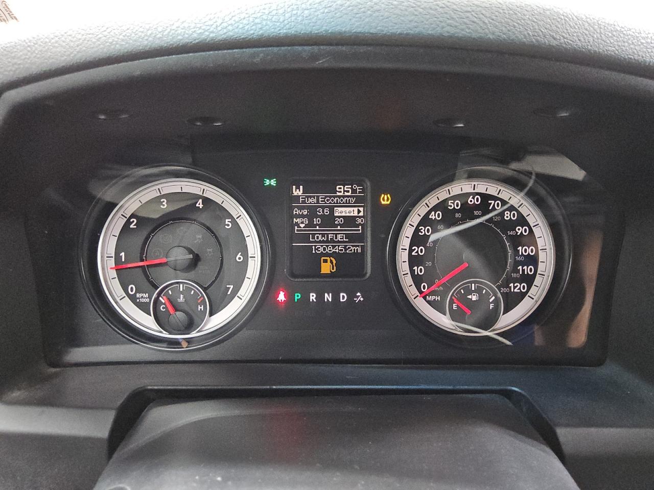 2015 Ram 1500 St White vin: 1C6RR7FT9FS710249 Damage: Warning - Tire Pressure, On, Unacceptable