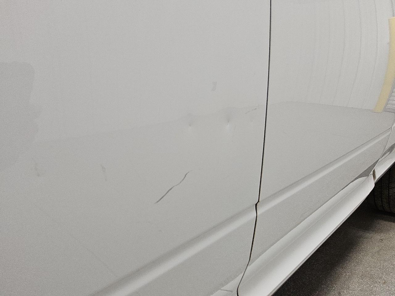 2015 Ram 1500 St White vin: 1C6RR7FT9FS710249 Damage: Left Front Door, Dent(S) W/ Paint Dmg, 1 To 2 Inches