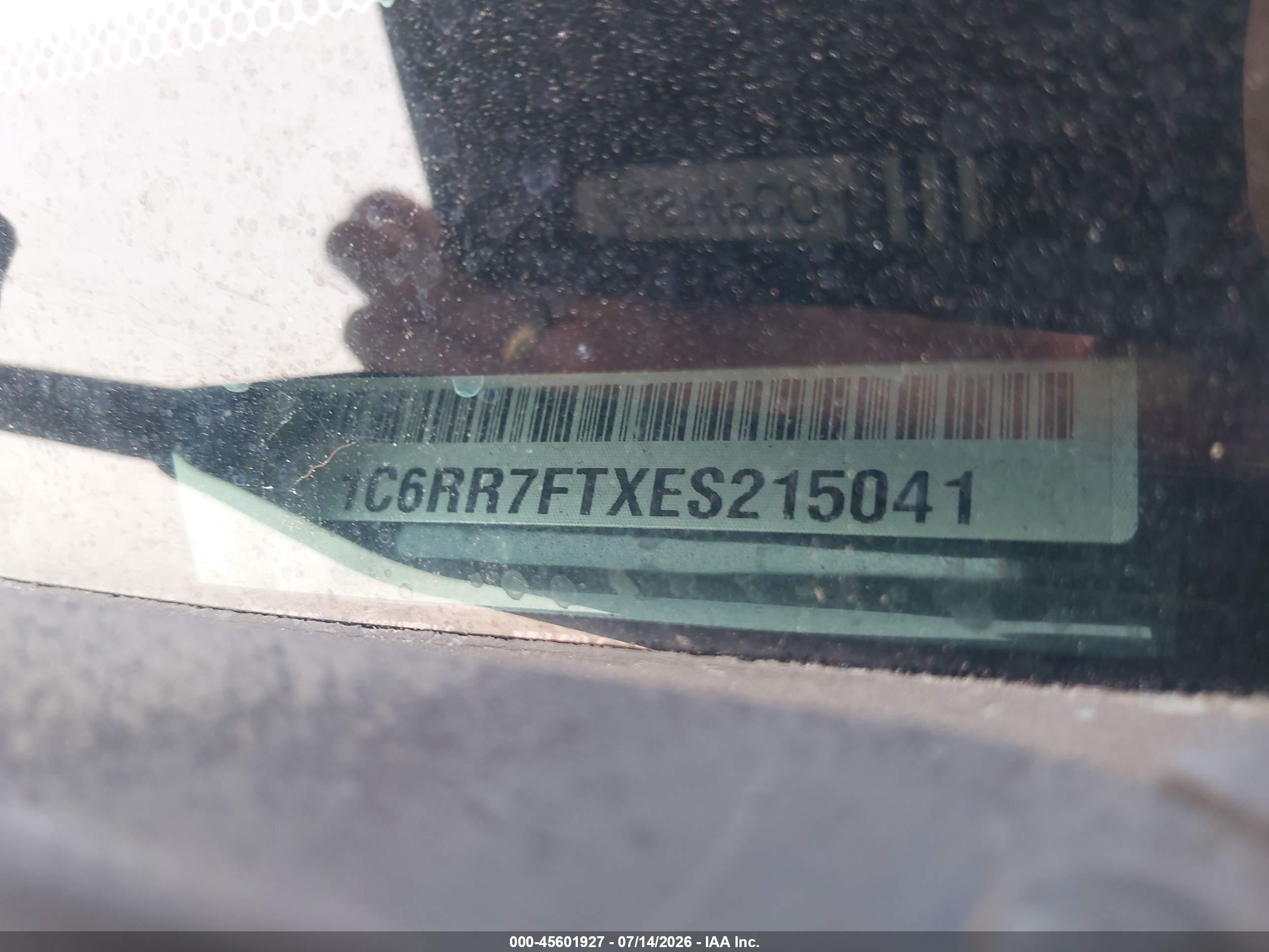 2014 Ram 1500 Express Черный vin: 1C6RR7FTXES215041