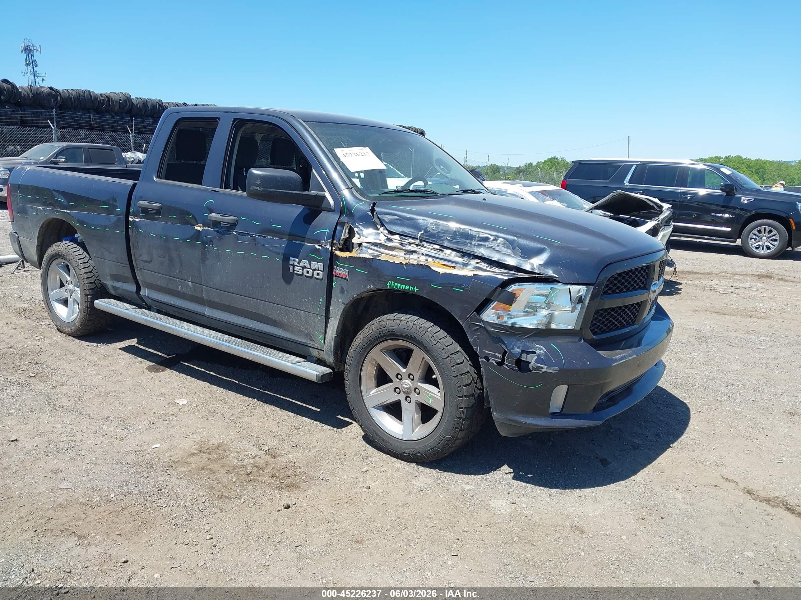 2014 Ram 1500 Express Black vin: 1C6RR7FTXES262814