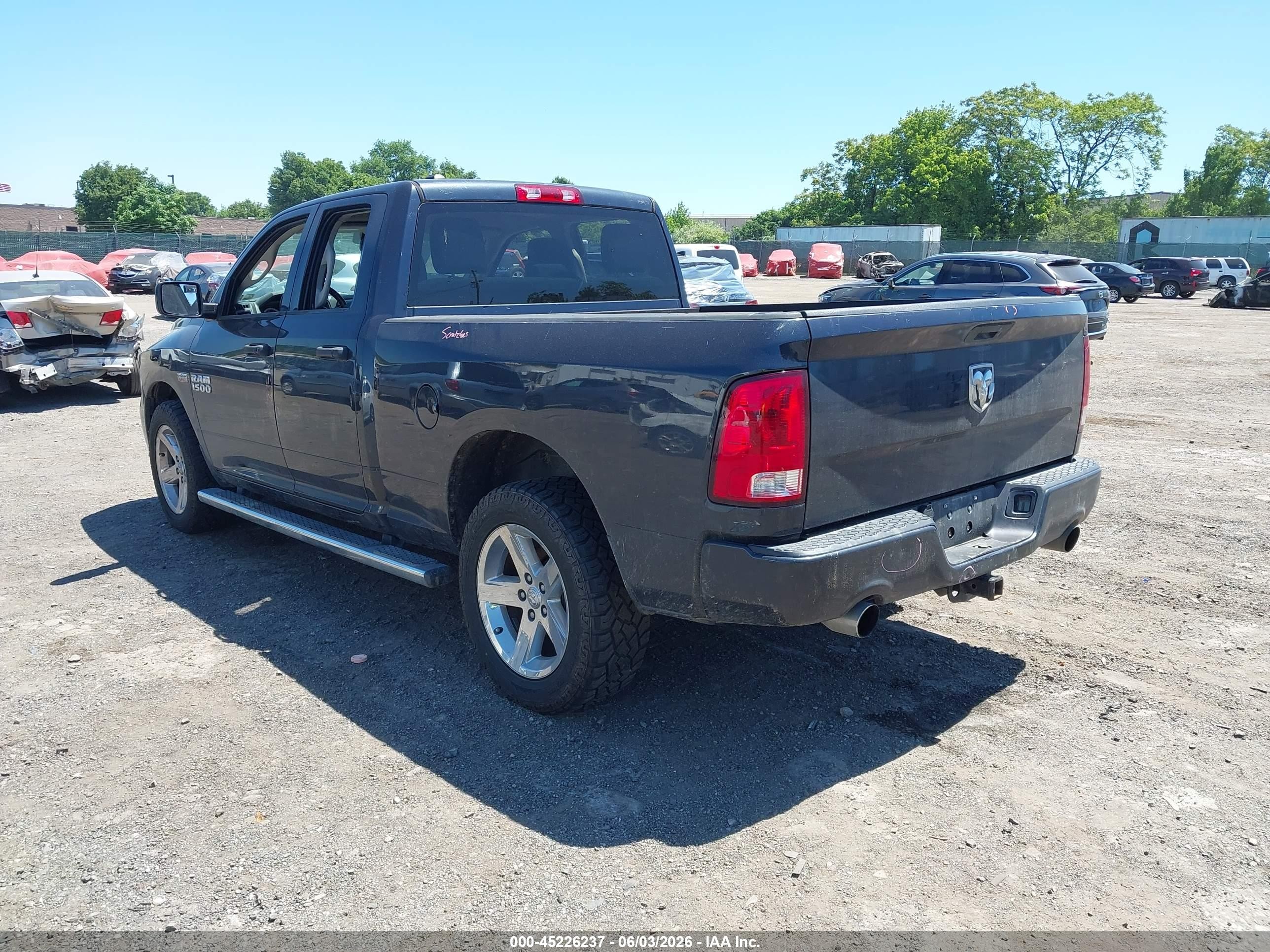2014 Ram 1500 Express Black vin: 1C6RR7FTXES262814