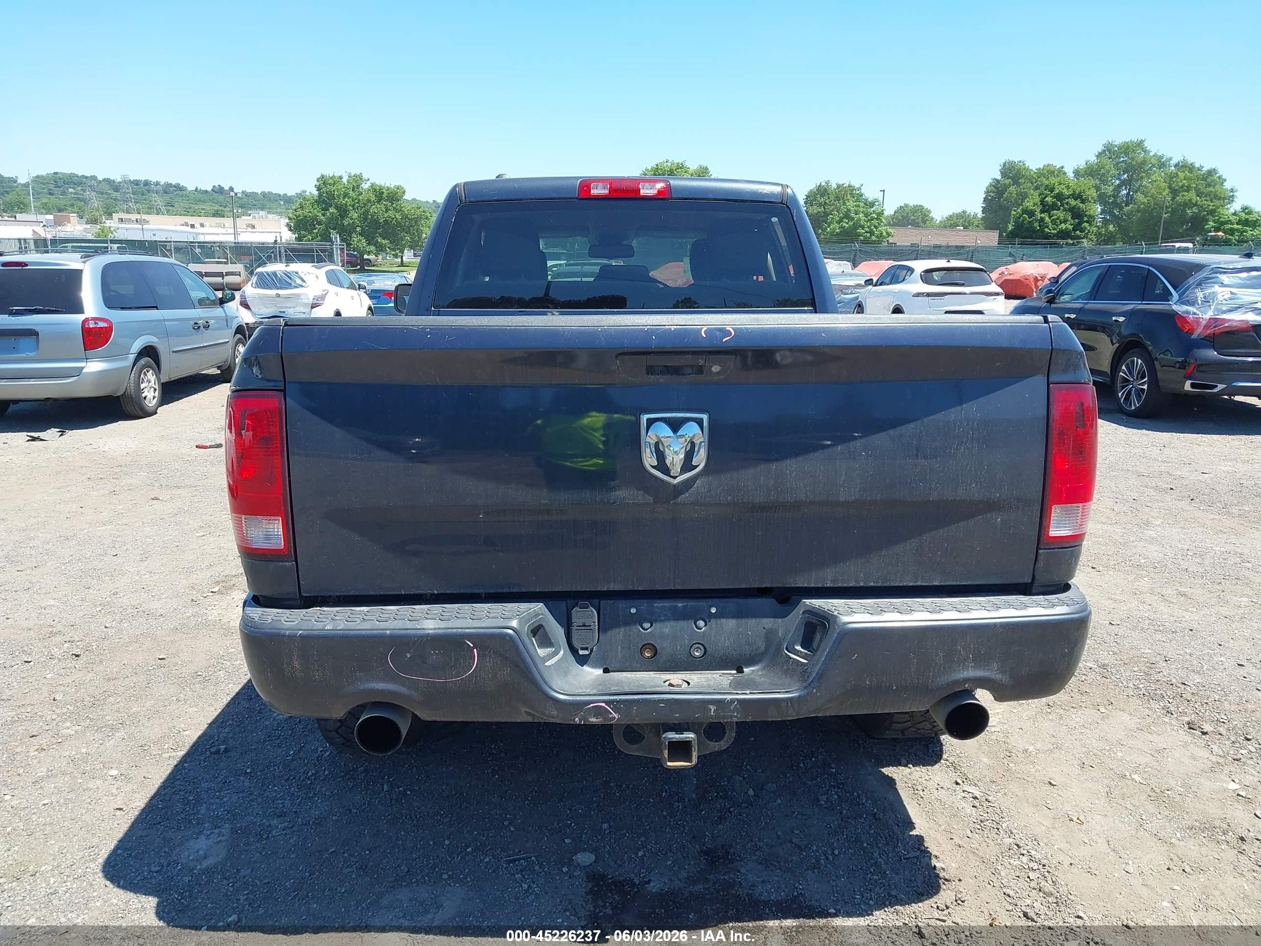 2014 Ram 1500 Express Black vin: 1C6RR7FTXES262814