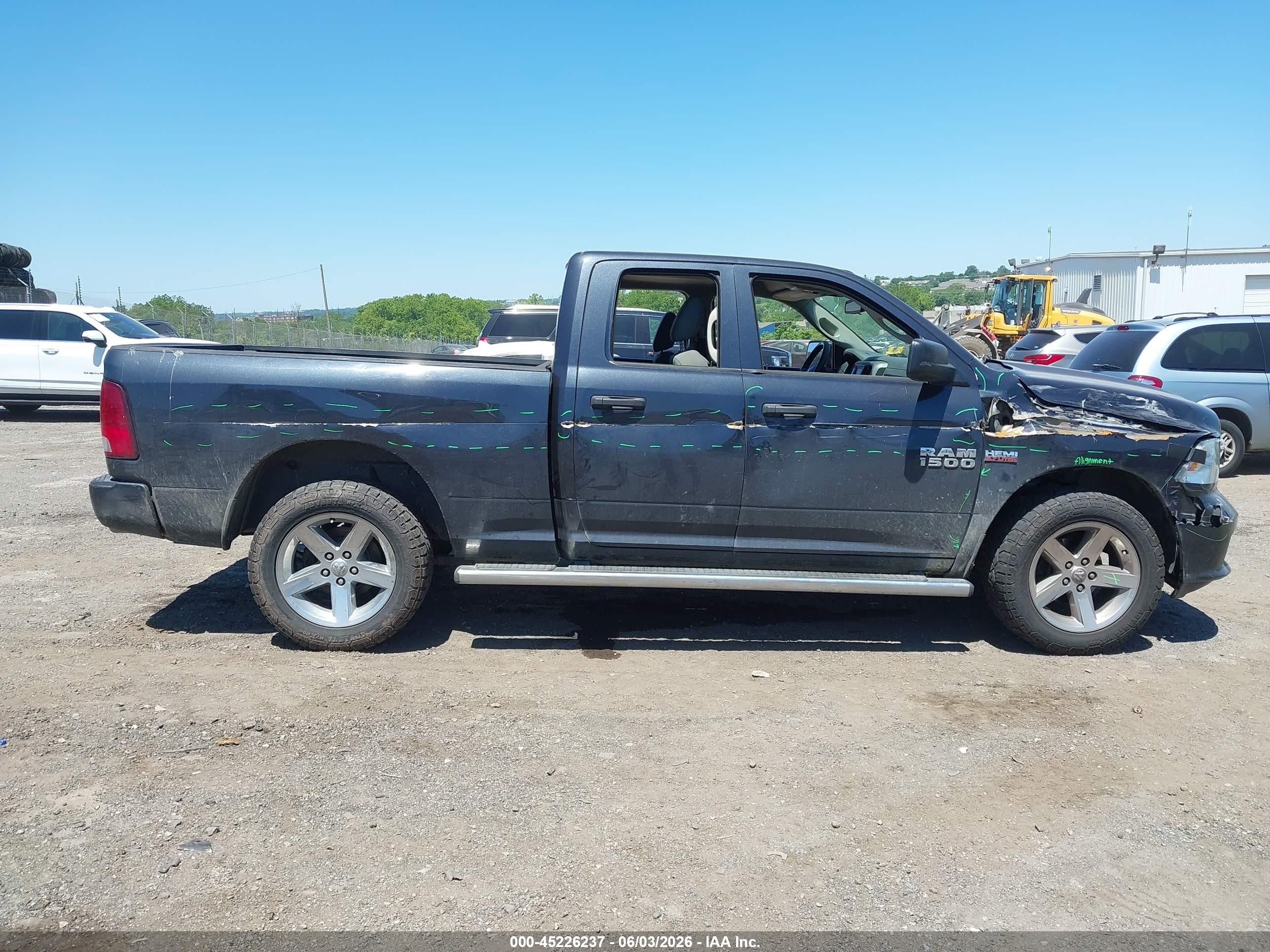 2014 Ram 1500 Express Black vin: 1C6RR7FTXES262814