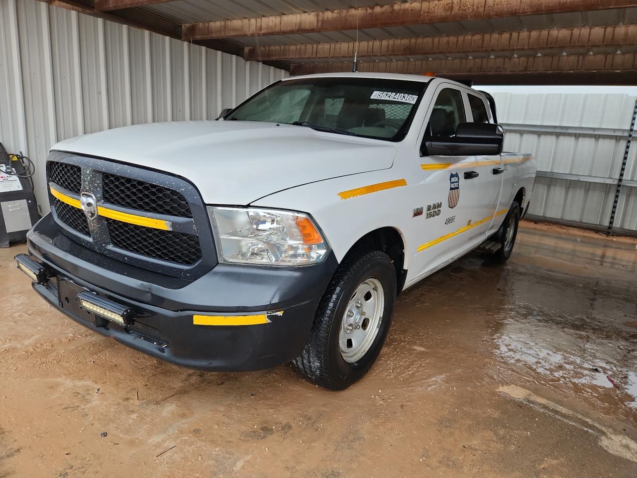2014 Ram 1500 St White vin: 1C6RR7FTXES323031 Damage: Left Running Board, Aftermarket, Acceptable
