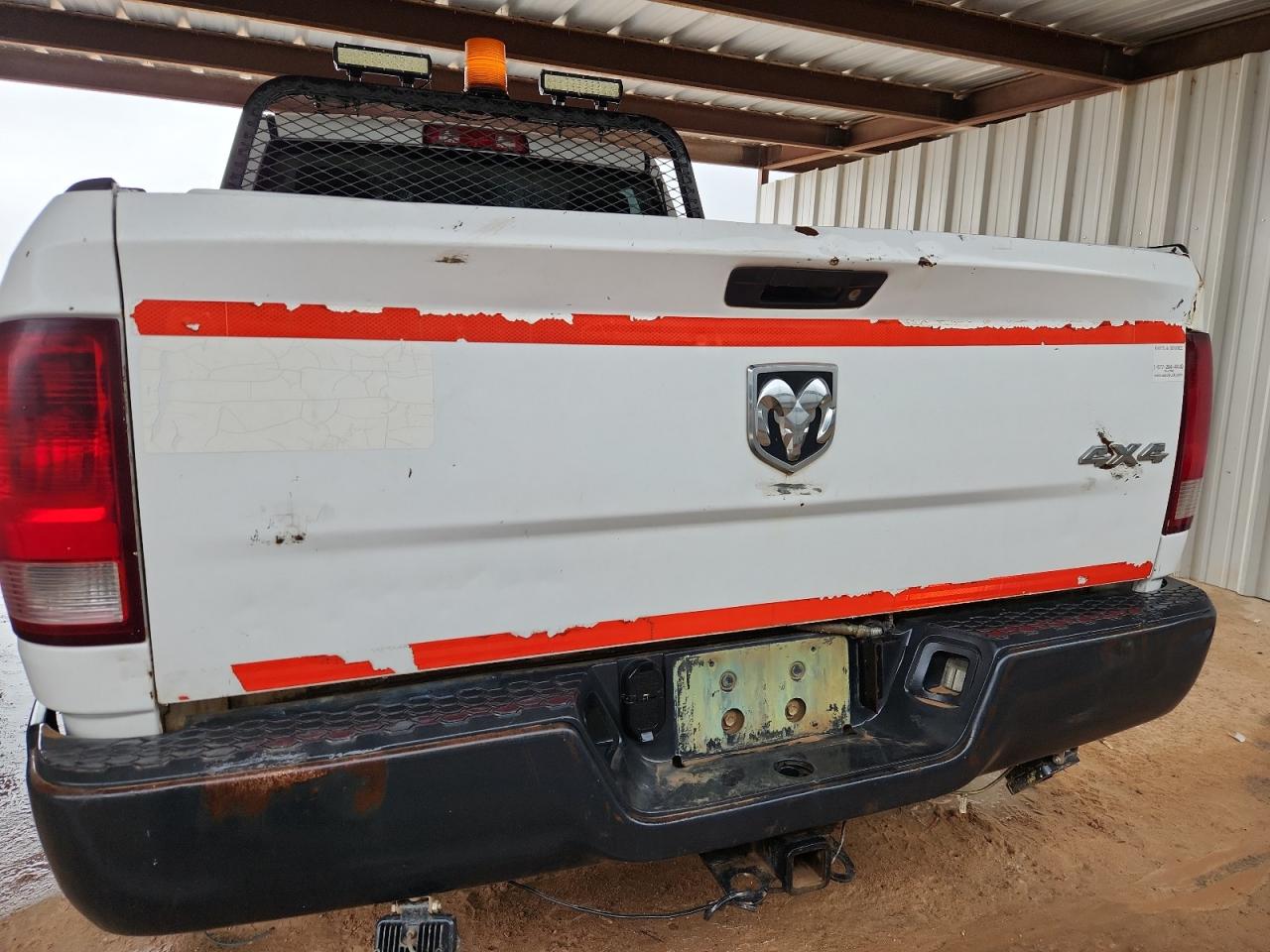 2014 Ram 1500 St White vin: 1C6RR7FTXES323031 Damage: Tailgate, Multiple Dents/Paint Damage, 4