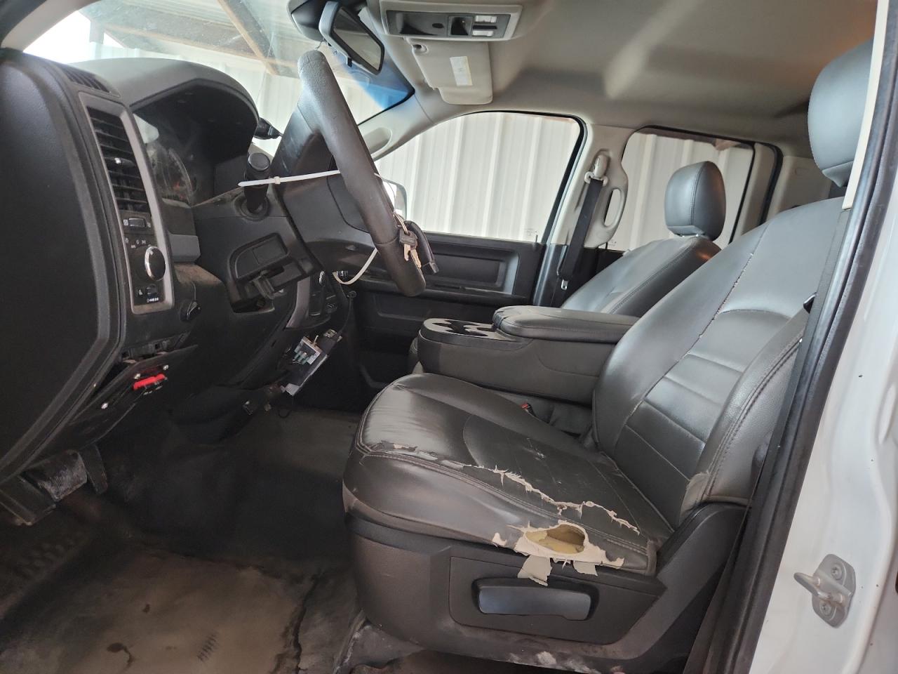 2014 Ram 1500 St White vin: 1C6RR7FTXES323031 Damage: Steering Wheel, Worn, Replacement Required
